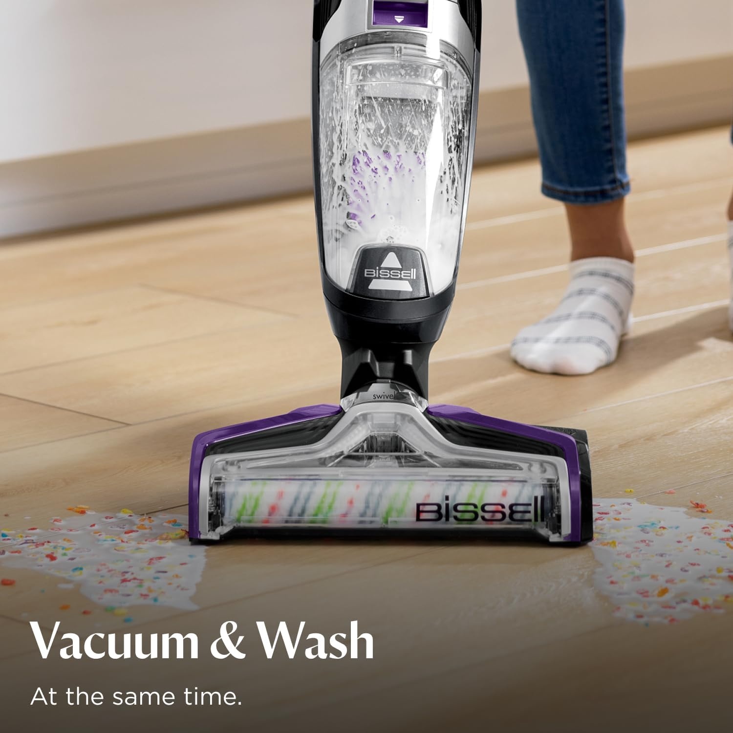 Bissell Crosswave Turbo Vacuum Mop All in One Wet and Dry Vac Combo Hard Floor & Area Rug Cleaner, 3888A(CrossWave Pet Pro)
