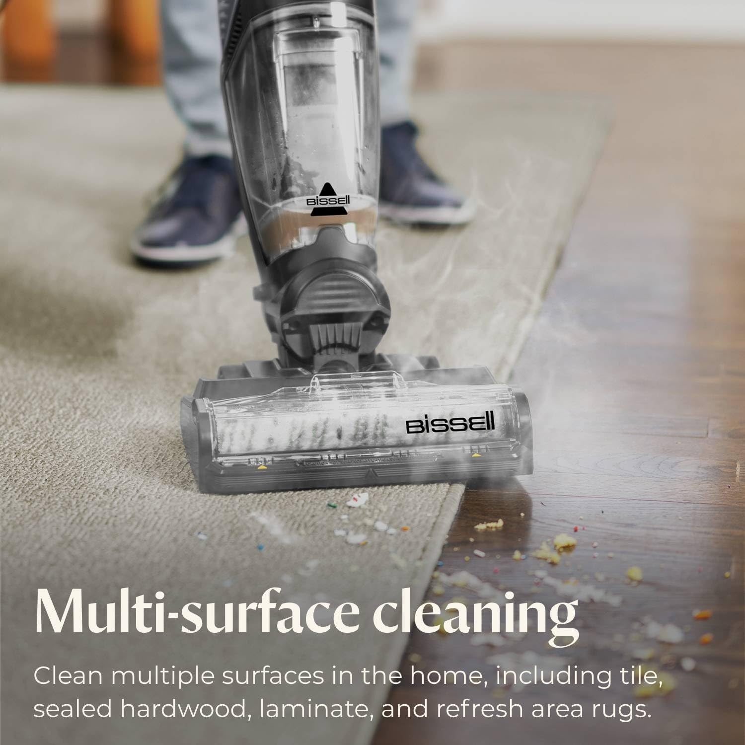 Bissell CrossWave HydroSteam Deluxe Steam Mop, 3-in-1 Wet Dry Vacuum Mop with Steam Function, Hard Floor Cleaner Machine with Sanitize Formula, Green, 3515G(CrossWave HydroSteam)