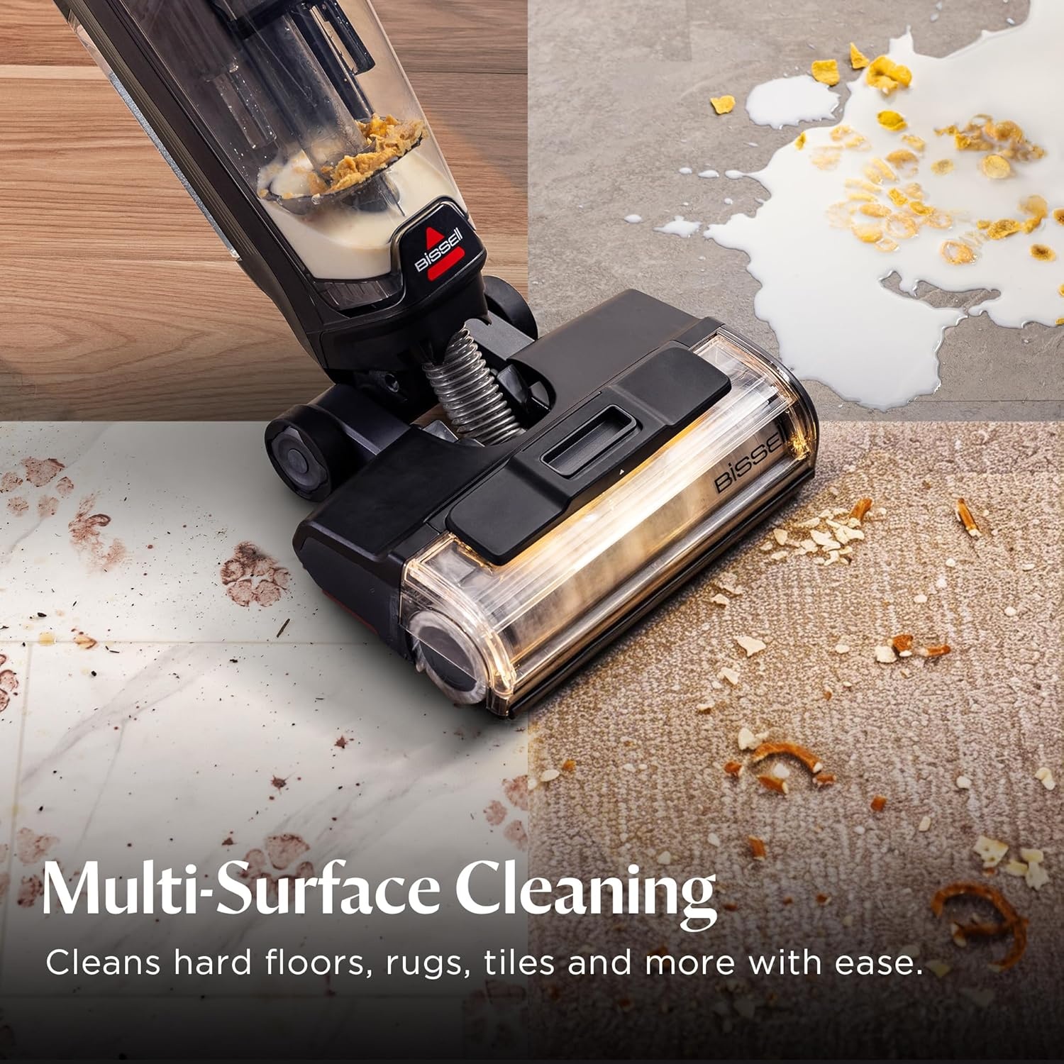 Bissell CrossWave HydroScrub Cordless Wet Dry Vacuum Mop, Floor Cleaner with ZeroGap Edge Cleaning & FurFinder Headlights, 45-Minute Runtime for Hard Floors & Area Rugs, 4275F(CrossWave HydroScrub)