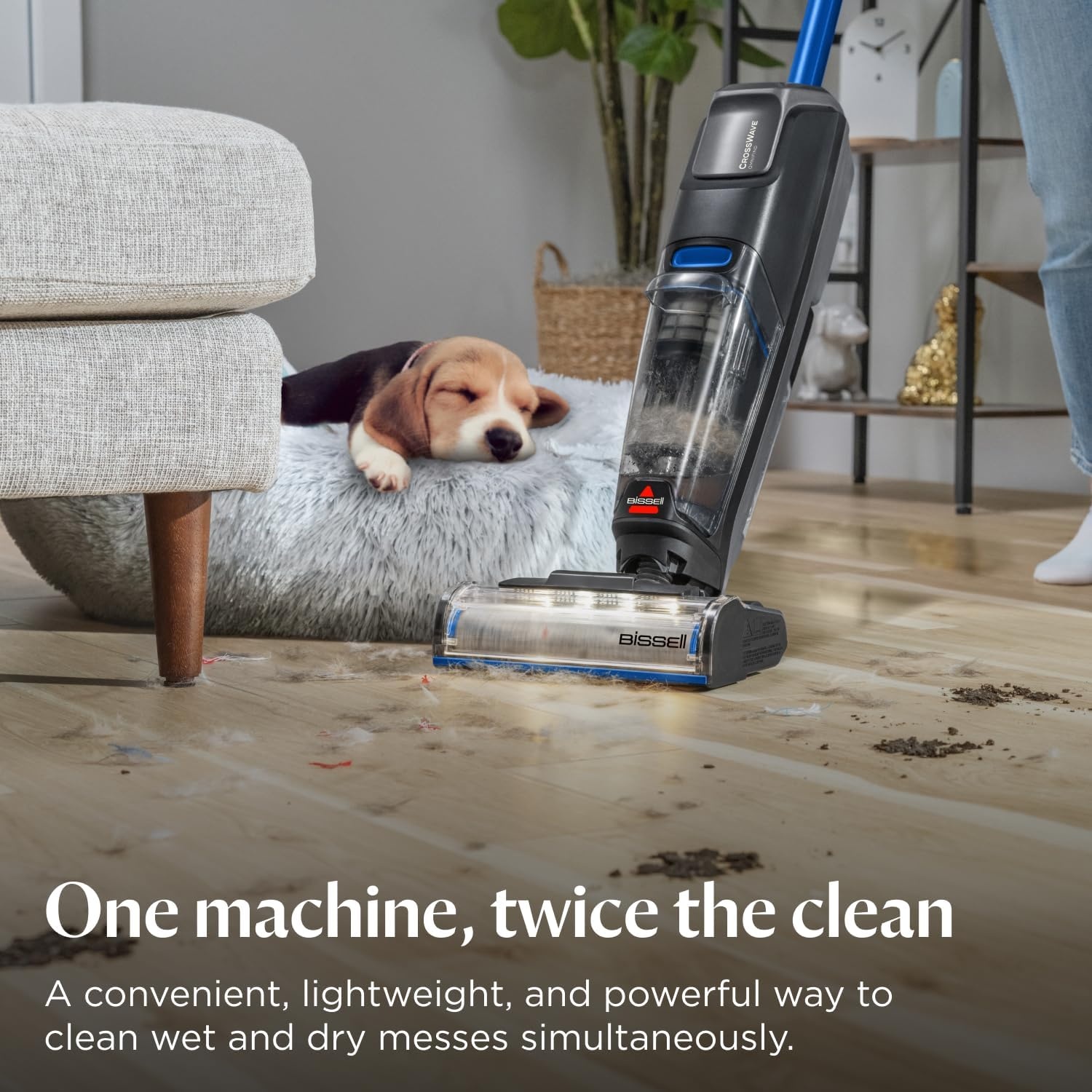 Bissell CrossWave OmniFind Cordless Wet Dry Vacuum Mop with FurFinder Headlights, All-in-One Floor Cleaner with Powerful Suction for Hard Floors and Rugs, 3967F(CrossWave OmniFind)