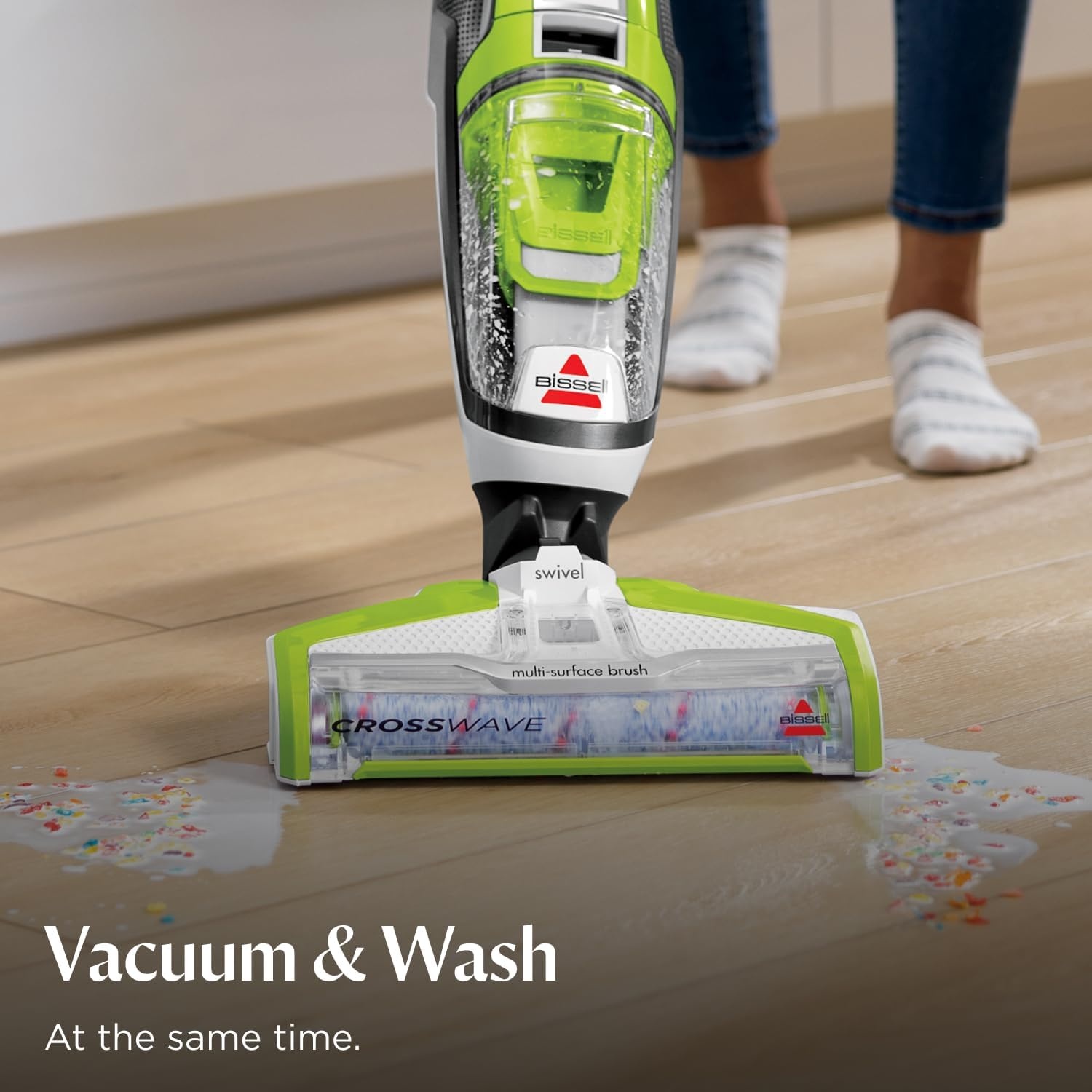 Bissell Crosswave Turbo Vacuum Mop All in One Wet and Dry Vac Combo Hard Floor & Area Rug Cleaner, 3888A(CrossWave)