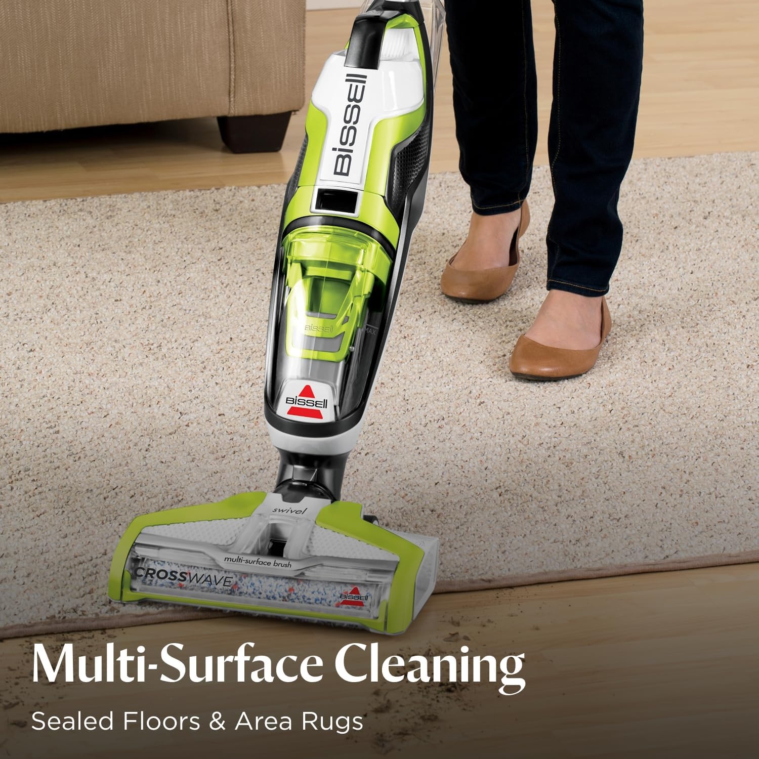 Bissell Crosswave Turbo Vacuum Mop All in One Wet and Dry Vac Combo Hard Floor & Area Rug Cleaner, 3888A(CrossWave)