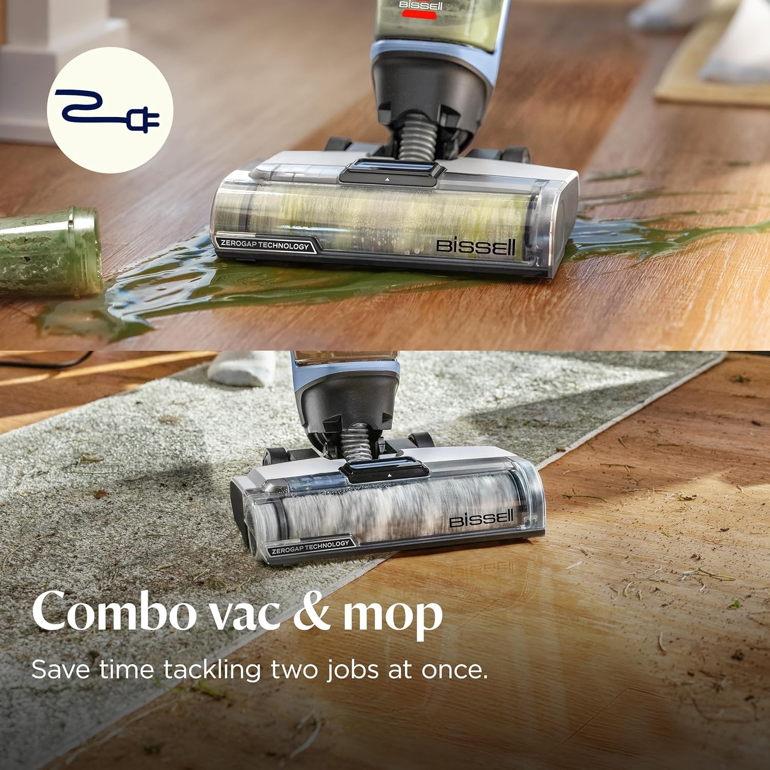 Bissell Crosswave Turbo Vacuum Mop All in One Wet and Dry Vac Combo Hard Floor & Area Rug Cleaner, 3888A(CrossWave Edge)