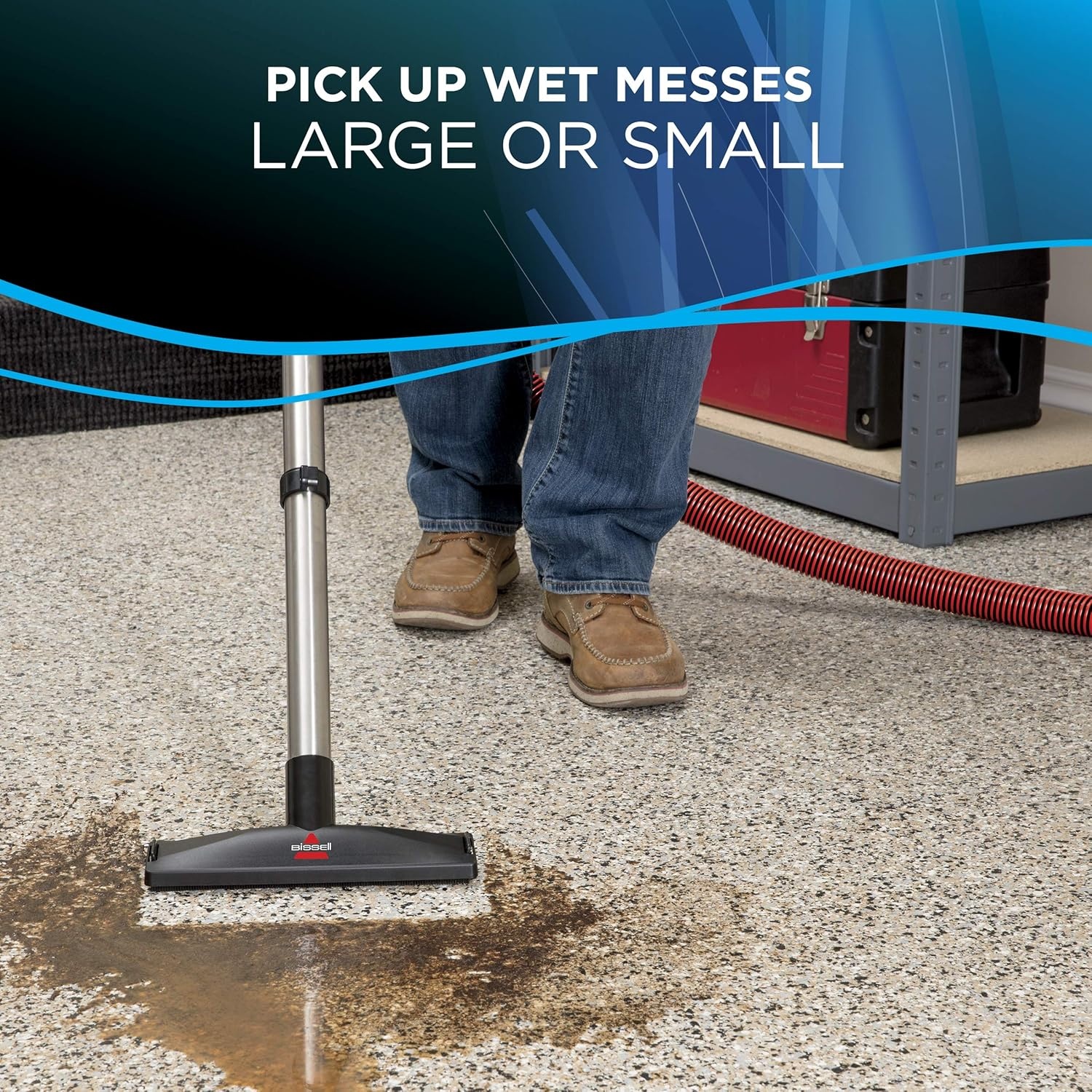 Bissell 2035M MultiClean Wet/Dry Garage and Auto Vacuum Cleaner, Red