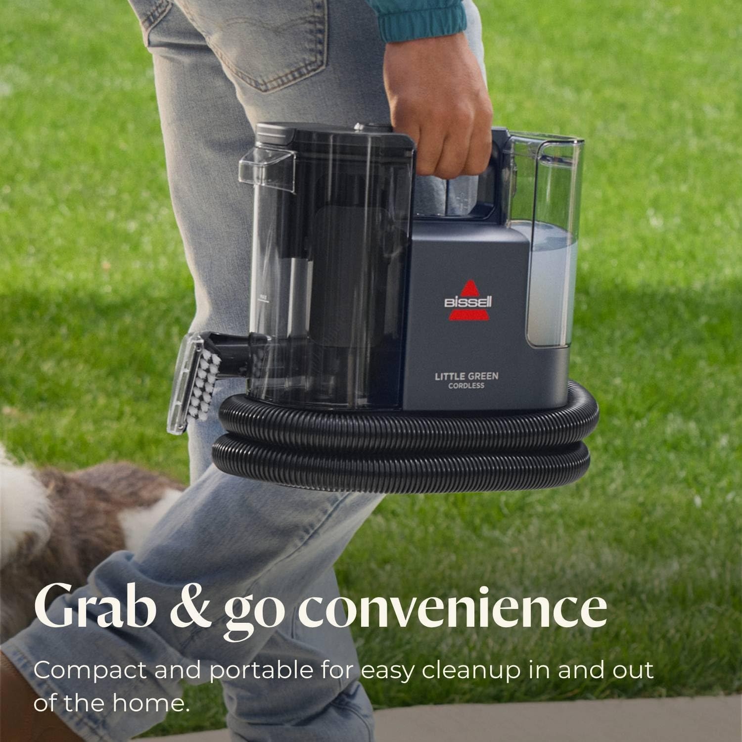 BISSELL Little Green Cordless SmartMix, Powerful Cordless Suction, HydroRinse Self-Cleaning Hose Tool, Pro Oxy Spot & Stain Formula Included(Little Green Cordless)