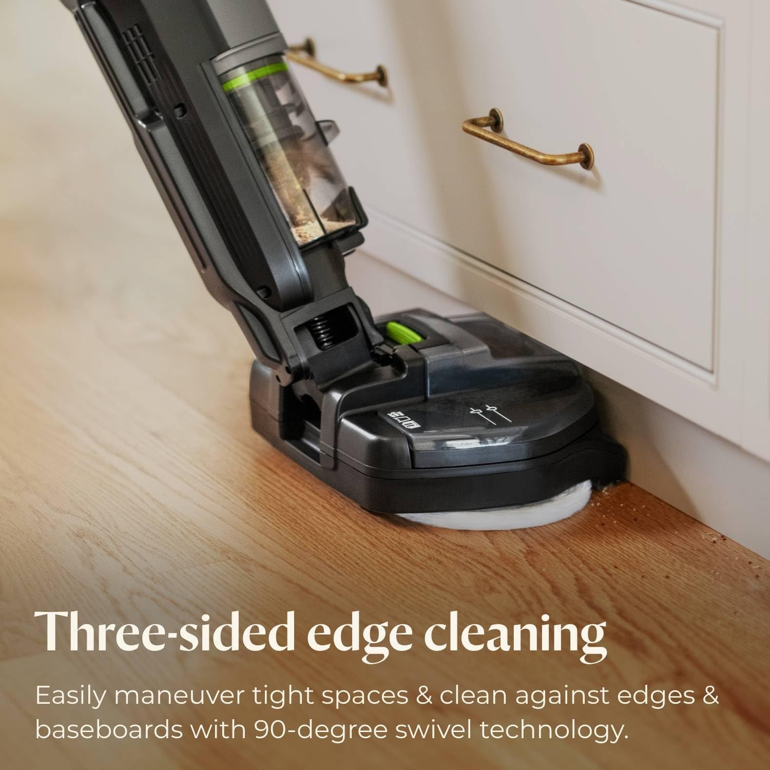 Bissell Spinwave Cordless Pet Spin Mop, 18V Electric Hard Floor Cleaner with Reusable Washable Pads, Pet Stain Removal for Sealed Wood Tile & Laminate Floors, 23157(Cordless + Vac)