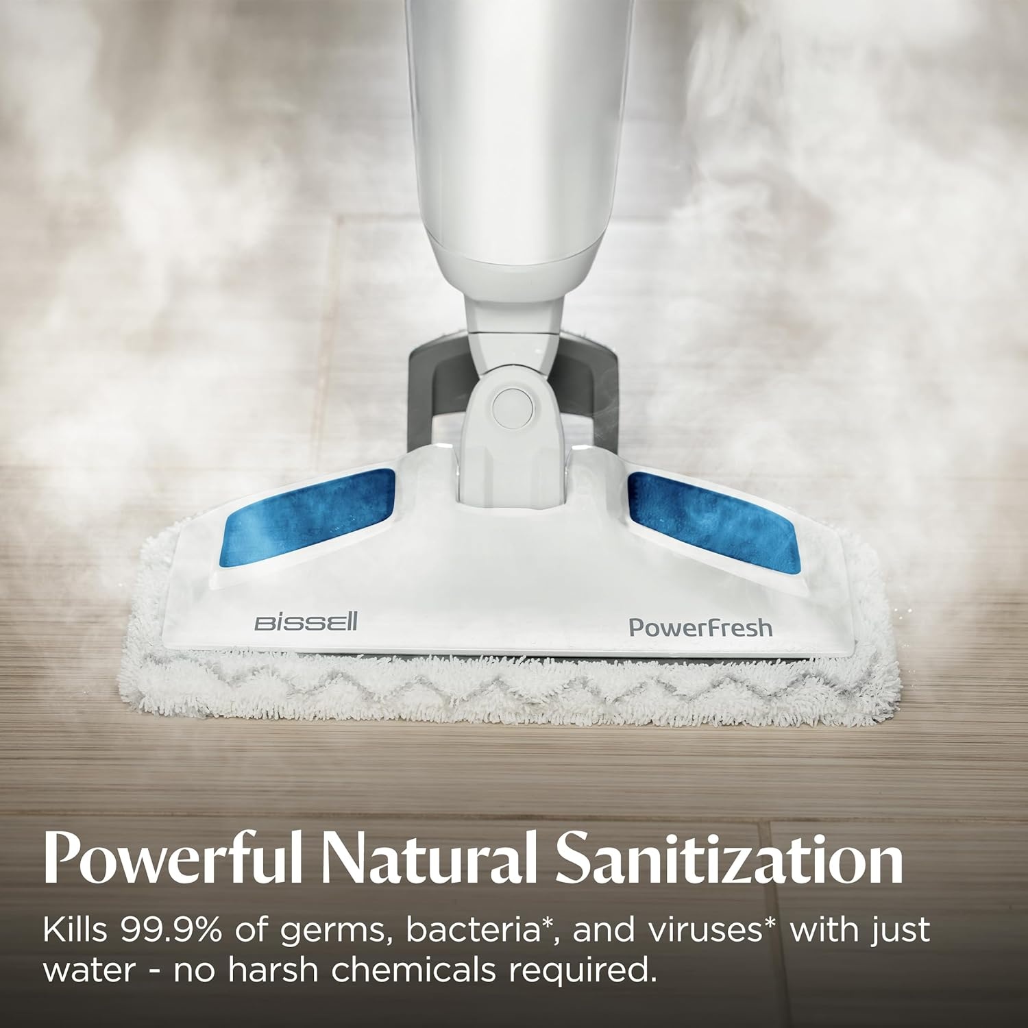 Bissell PowerFresh Deluxe 1806 Steam Mop for Tile, Hardwood & Sealed Floors w/Built‑in SpotBoost Brush, Fast 30‑Second Warm‑Up, Variable Steam Levels, Fresh Scent Discs Compatible(PowerFresh Steam Mop)