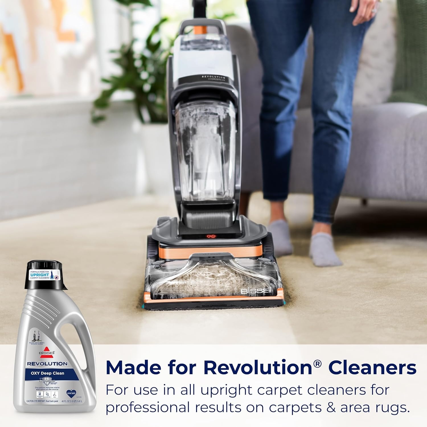 Bissell Revolution Upright Deep Cleaner Carpet & Upholstery Formula, 48 oz, 3975(Revolution Oxy Deep Clean Upright Formula)