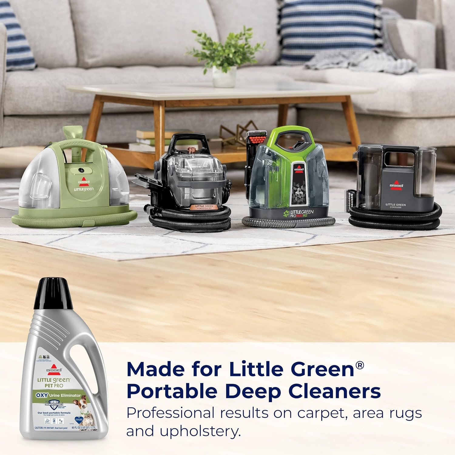 BISSELL® Little Green™ PET-PRO-OXY Formula for Portable Carpet Cleaners, 60 oz, 2034F(60 Fl Oz (Pack of 1))
