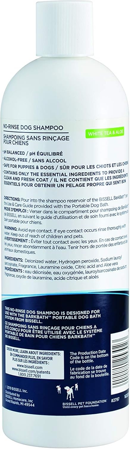 Bissell White Tea & Aloe No-Rinse Dog Shampoo for BARKBATH (2-Pack) | 27971(White Tea & Aloe)