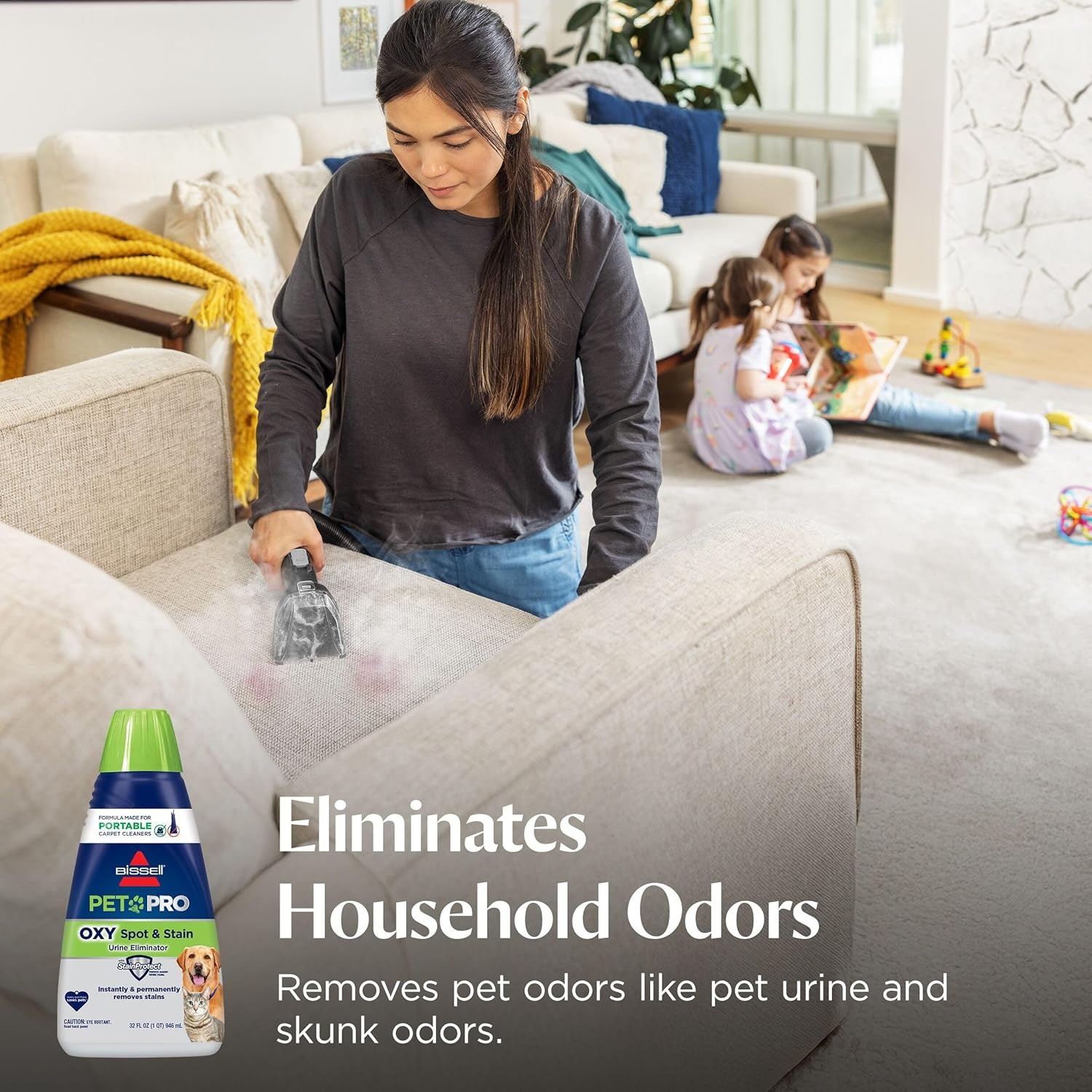 BISSELL PET PRO OXY Spot & Stain Formula for Portable Carpet Cleaners, 32 oz., 2034(Pet Pro Oxy 32 oz)