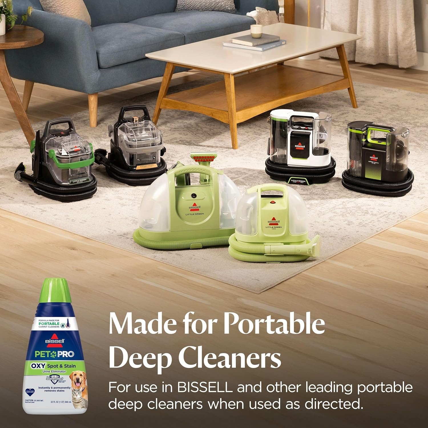 BISSELL PET PRO OXY Spot & Stain Formula for Portable Carpet Cleaners, 32 oz., 2034(Pet Pro Oxy 32 oz)