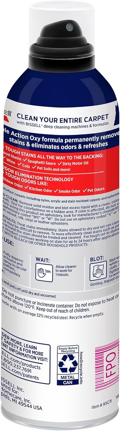 Bissell Professional Power Shot Oxy Carpet Spot & Stain Remover, 14 oz (Pack of 2), 95C9L(14 Fl Oz (Pack of 2))