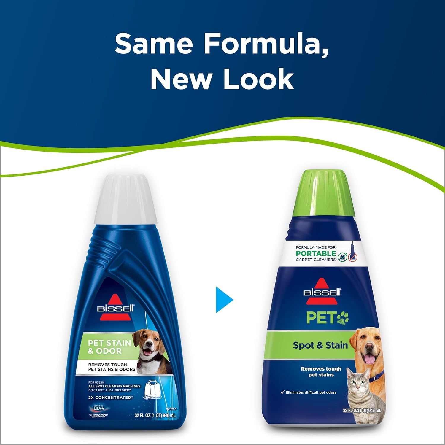 Bissell Simply Spot & Stain Portable Carpet Cleaner Formula, 32 oz, 3368(32 Fl Oz (Pack of 2))