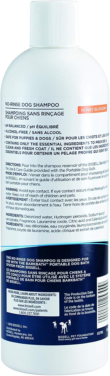 Bissell White Tea & Aloe No-Rinse Dog Shampoo for BARKBATH (2-Pack) | 27971(Honey Blossom)