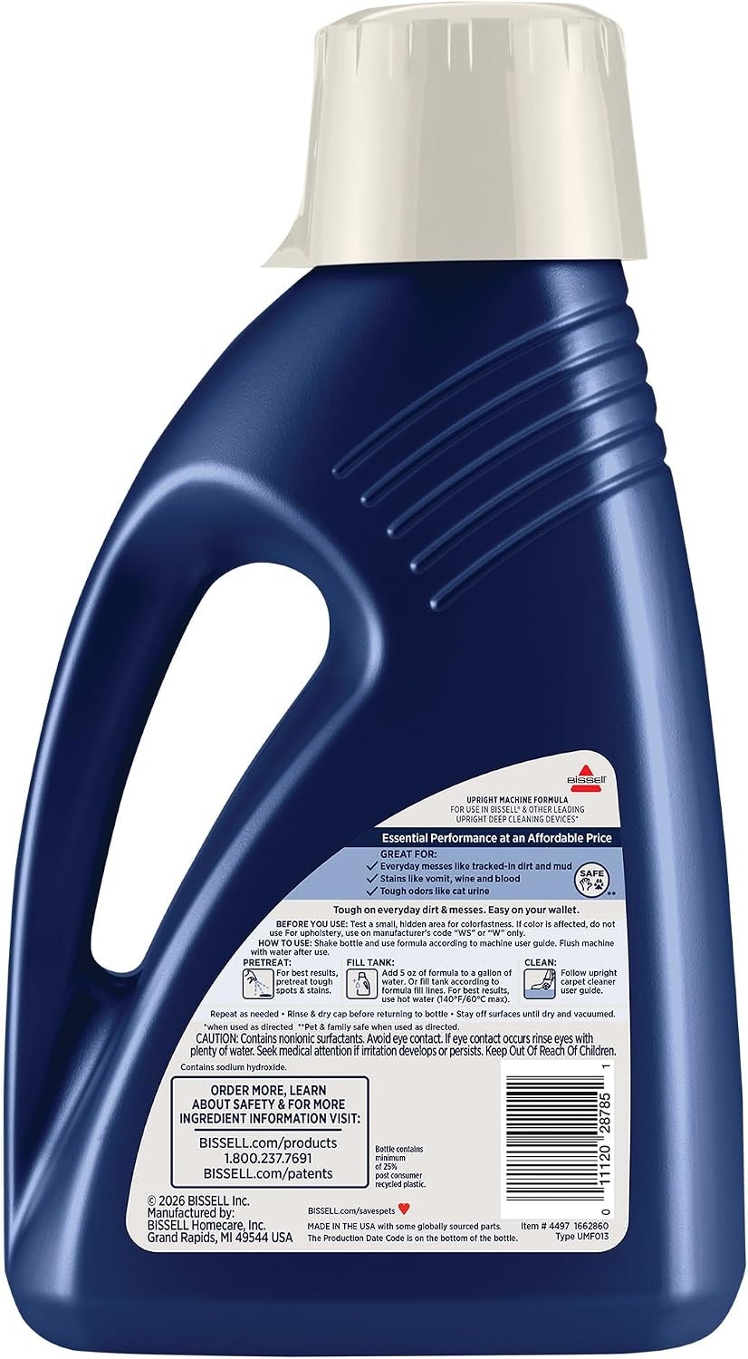 Bissell Essentials Carpet Deep Cleaner Solution with Baking Soda, 4497