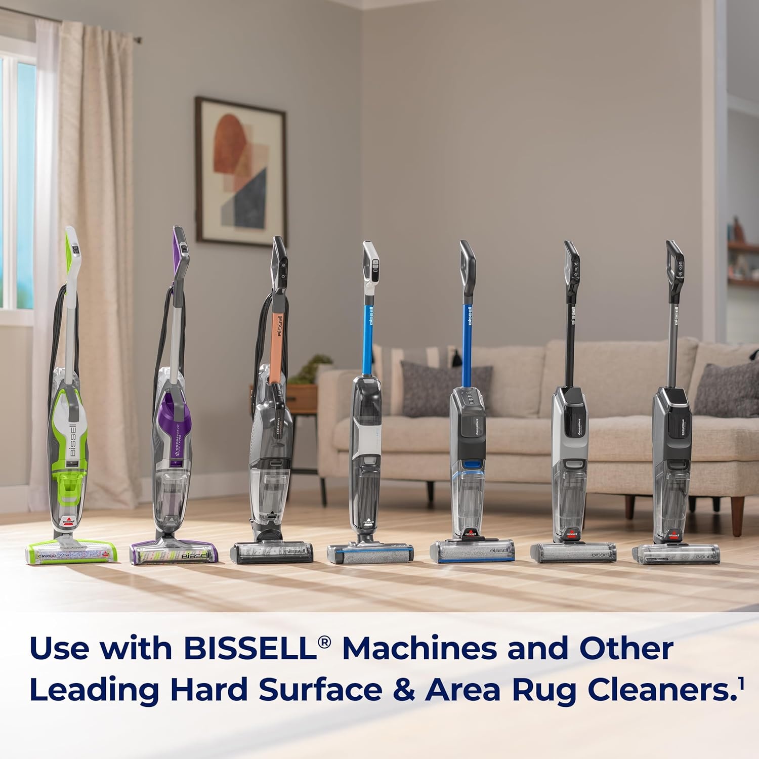 Bissell Multi-Surface with Febreze + Gain, 3445G, 80 oz, Safe of Sealed Hard Floors and Area Rugs, Dissolves Dirt, Grime, and Tough Sticky Messes, Febreze Original Gain Scent(Febreze + Gain  64 oz)