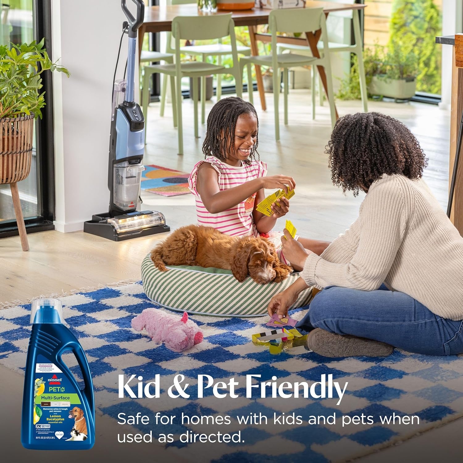 Bissell Multi-Surface Pet with Citrus, 34441, 64oz, Safe on Sealed hard Floors and Area Rugs, Removes tough pet messes and elimantes odors, Lemon Eucalyptus Essential Oils(Multi-Surface Pet  80 oz)