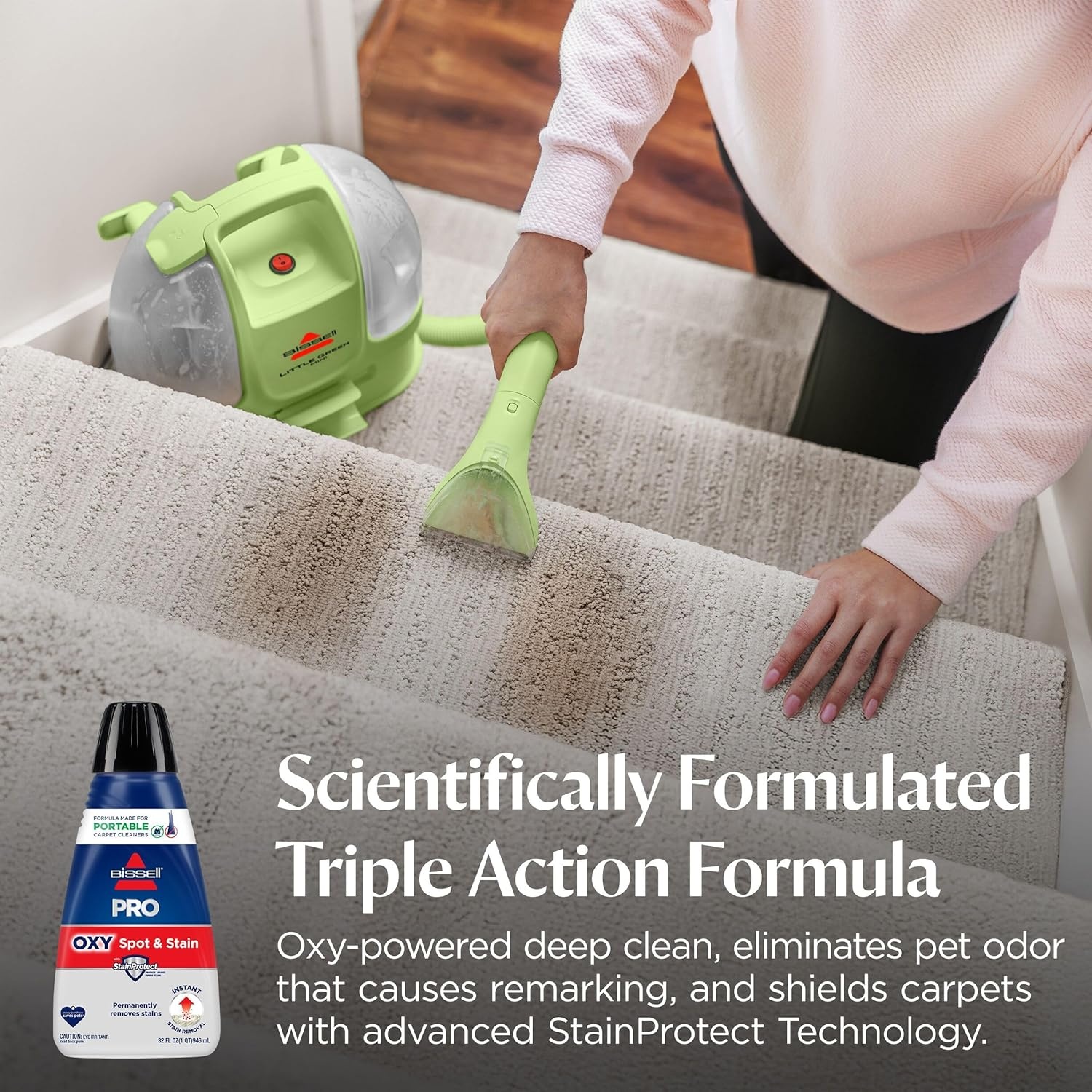 Bissell Professional Spot and Stain + Oxy Portable Machine Formula, 32 oz, Single, 32 Fl Oz(32 Fl Oz (Pack of 1))