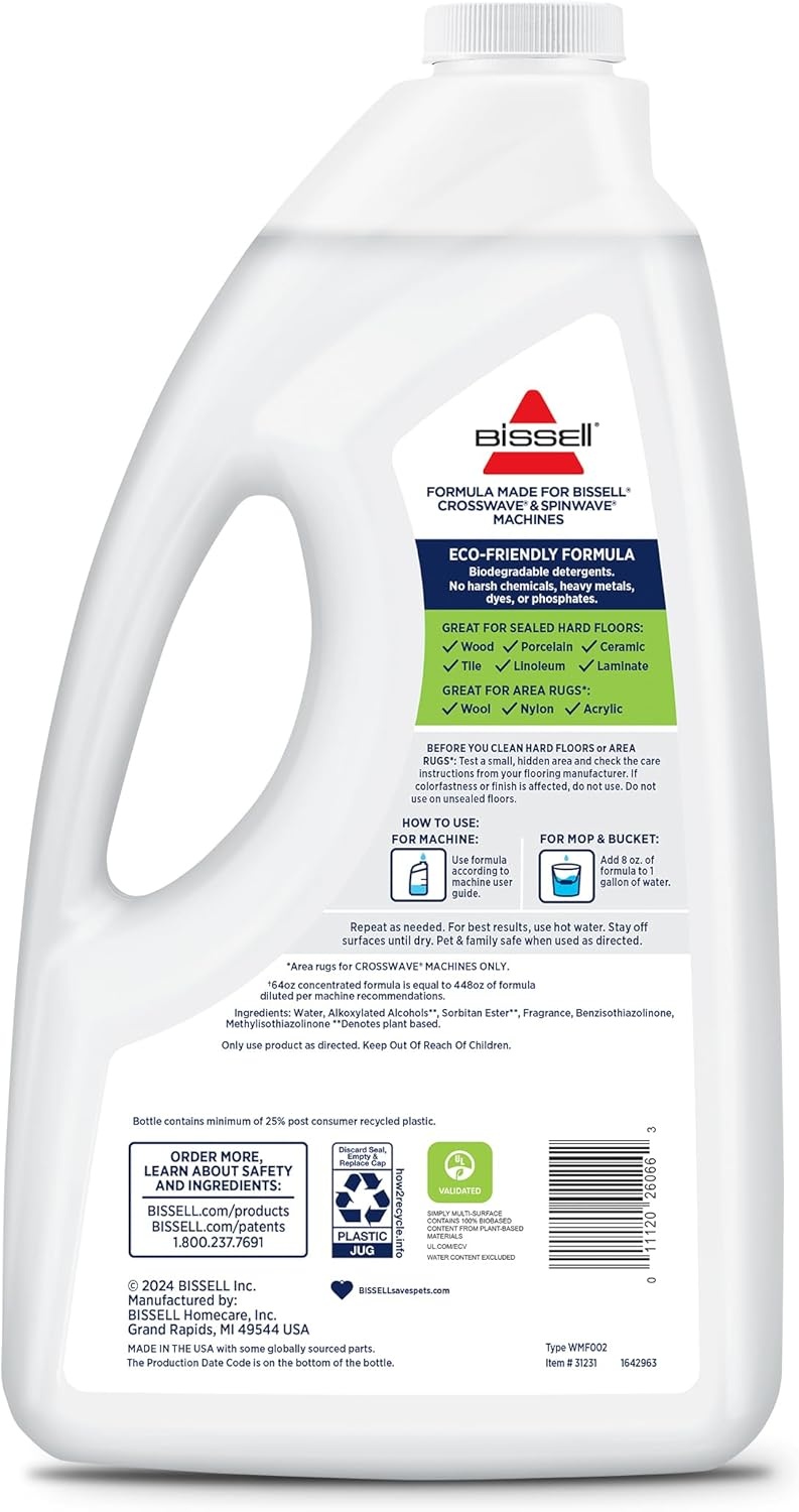 Bissell Simply Multi-Surface Formula, 64 Fl Oz(64 Fl Oz (Pack of 1))