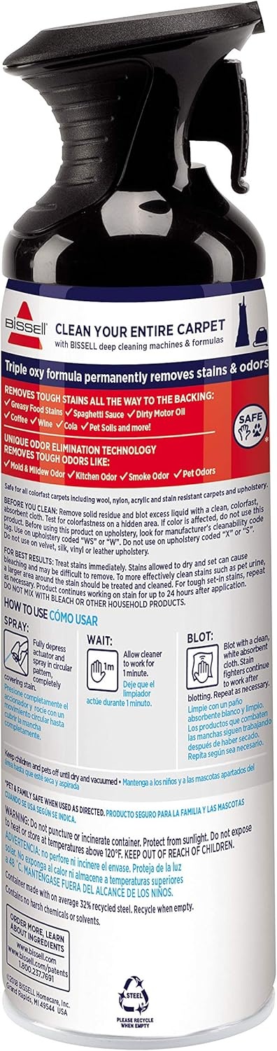Bissell Professional Power Shot Oxy Carpet Spot & Stain Remover, 14 oz (Pack of 2), 95C9L(14 Ounce (Pack of 1))