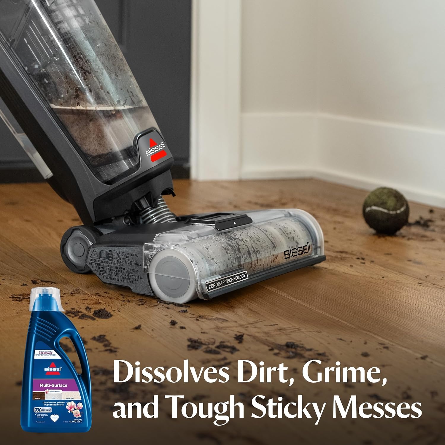 Bissell Multi-Surface Super Concentrate Solution, For use in CrossWave and other leading hard surface and area rug cleaners, 14 pouches, Perfectly measured and formulated for the mess at hand(Fresh)