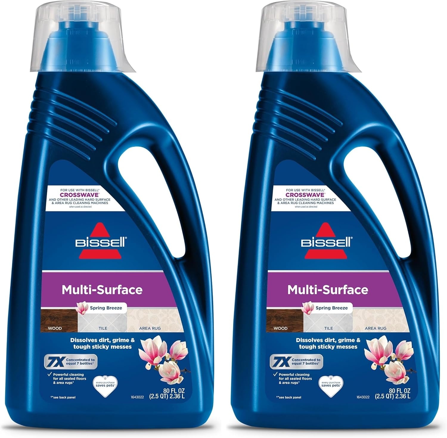 Bissell Multi-Surface Super Concentrate Solution, For use in CrossWave and other leading hard surface and area rug cleaners, 14 pouches, Perfectly measured and formulated for the mess at hand(Fresh)