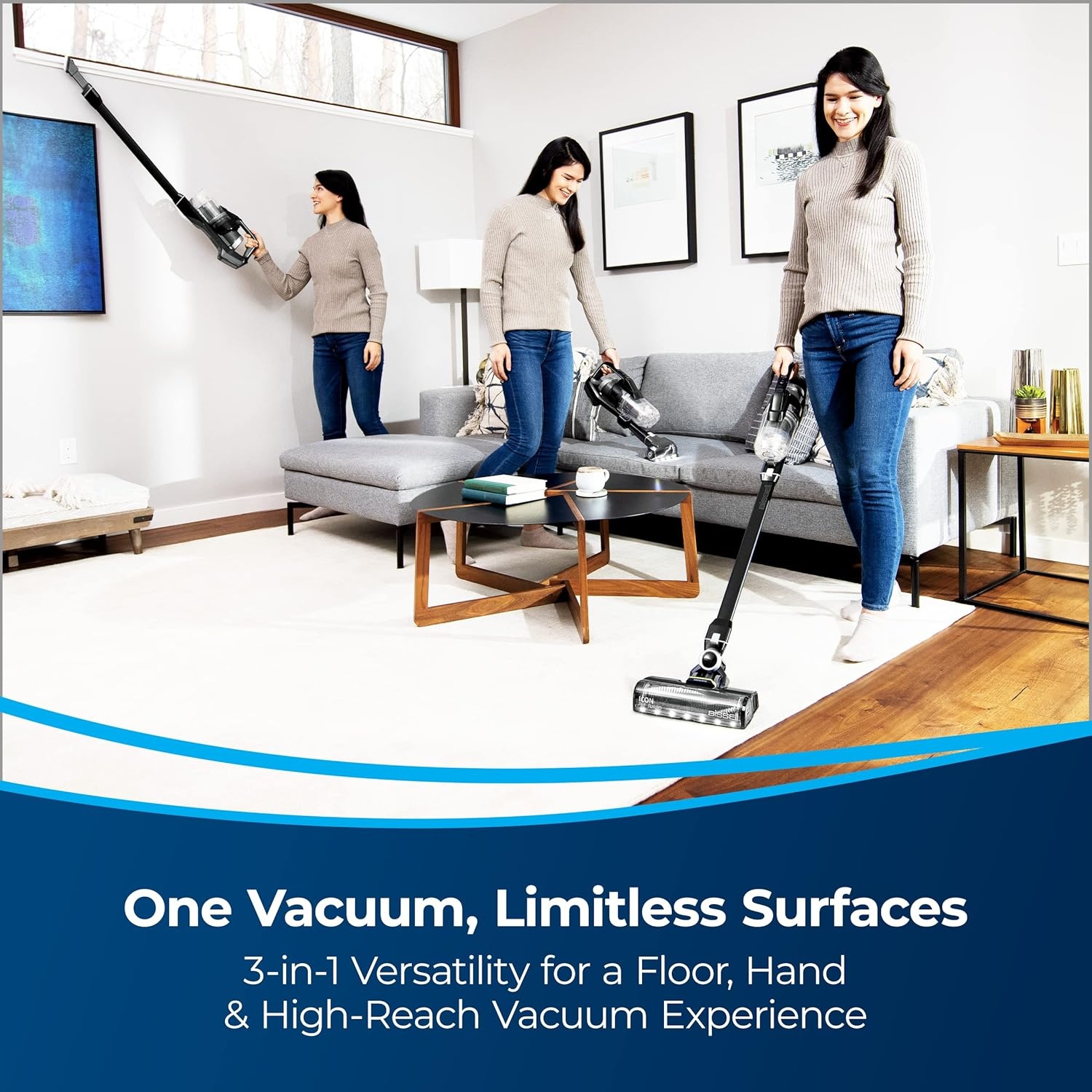 Bissell ICONPet Turbo Vacuum with Powerful Turbo Boost Suction, Tangle Free Brush Roll, & Parking Break, LED Crevice + Dusting Brush Tool, LED Motorized TurboBrush Tool, & Wall Mount. Color May Vary(31781)