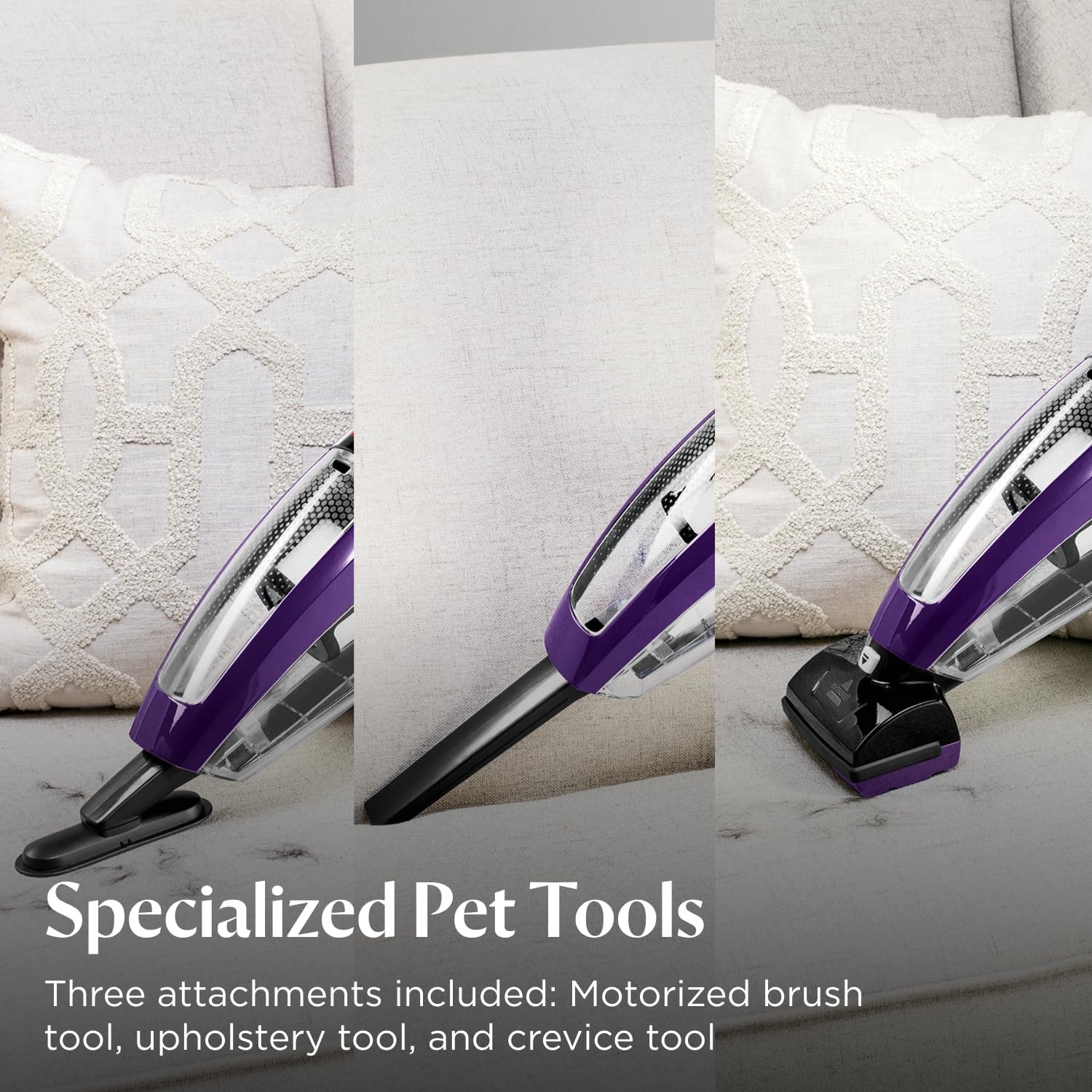 Bissell Pet Hair Eraser Cordless Hand Vacuum, Lithium Ion, Home, Auto, and Pet Vacuum, Easy-Empty Dirt Bin, Upholstery Tool, Brush Tool, and Crevice Tool Included, 2390A