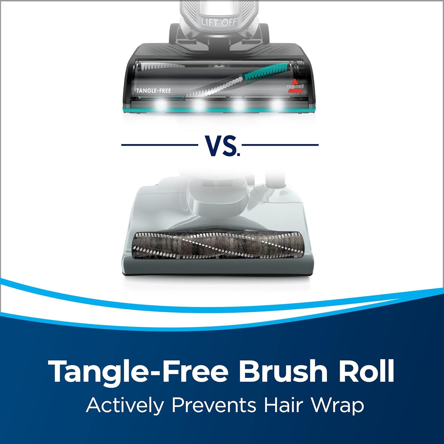 Bissell MultiClean Allergen Rewind Pet Vacuum with HEPA Filter Sealed System, Automatic Cord Rewind, Tangle-Free Brush Roll, & LED Headlights, 3405(MulitClean Lift-Off)