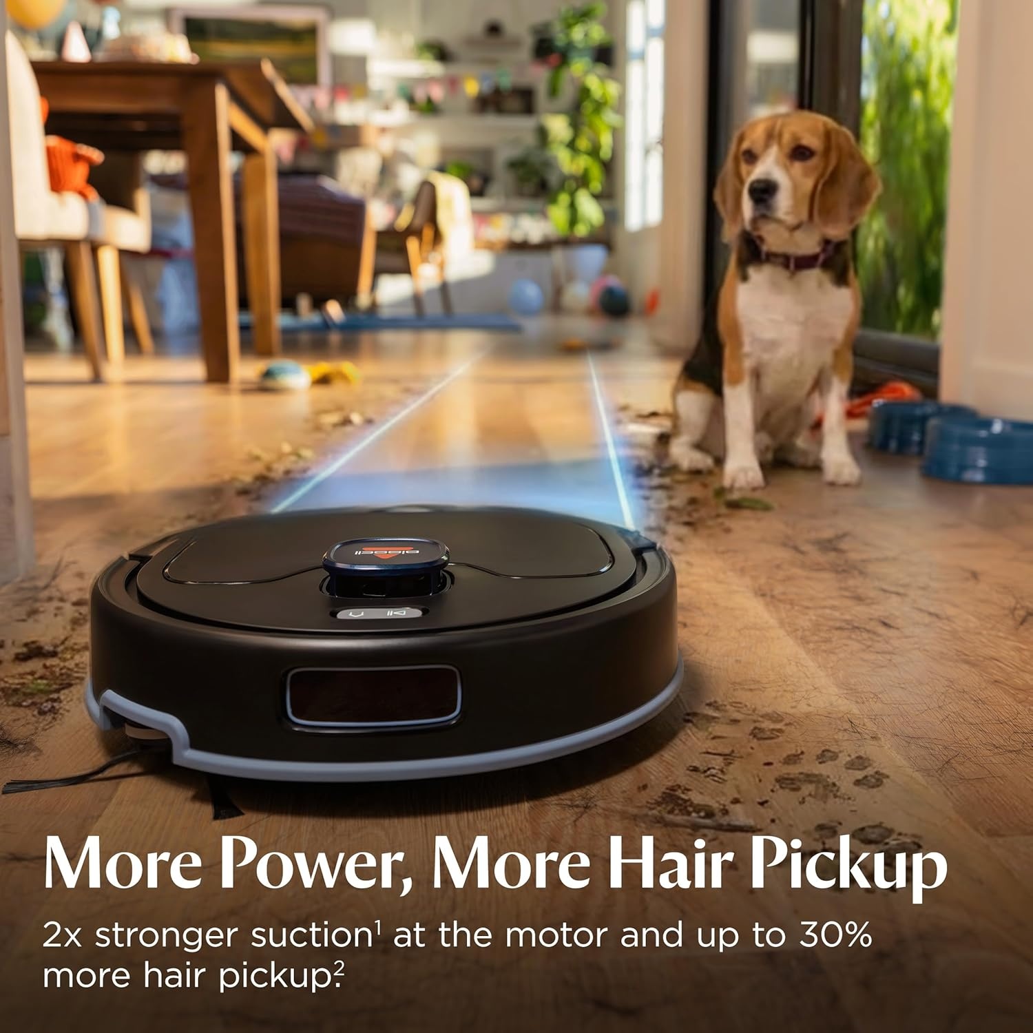 Bissell FlexClean FurForce Robot Vacuum & Mop with No Tangle Pet Brush Roll, LiDAR Navigation & Liftable Pad for Pet Hair Removal on Hard Floors & Rugs, 180min Runtime 60-Day Dust Collection, 4270L(FlexClean FurForce)