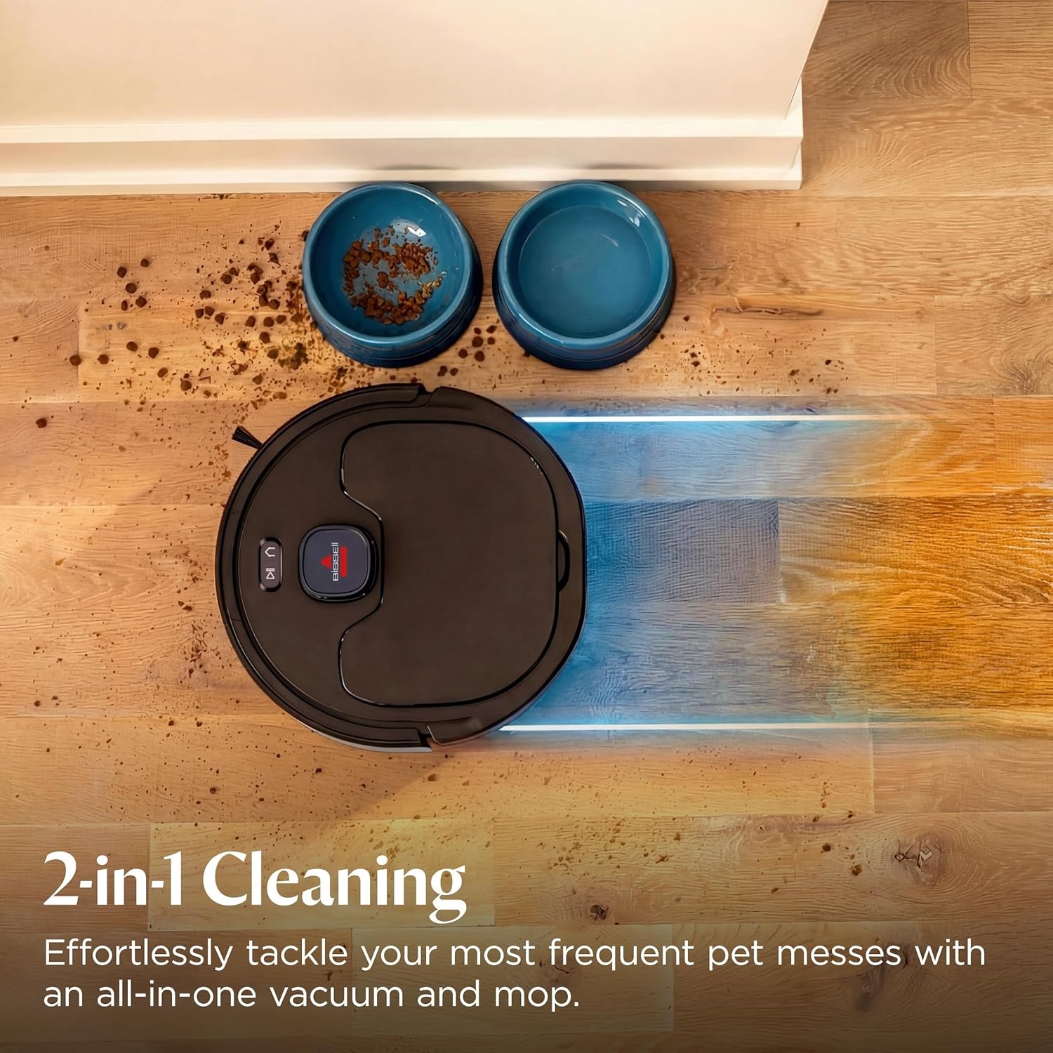 Bissell FlexClean FurForce Robot Vacuum & Mop with No Tangle Pet Brush Roll, LiDAR Navigation & Liftable Pad for Pet Hair Removal on Hard Floors & Rugs, 180min Runtime 60-Day Dust Collection, 4270L(FlexClean FurForce)