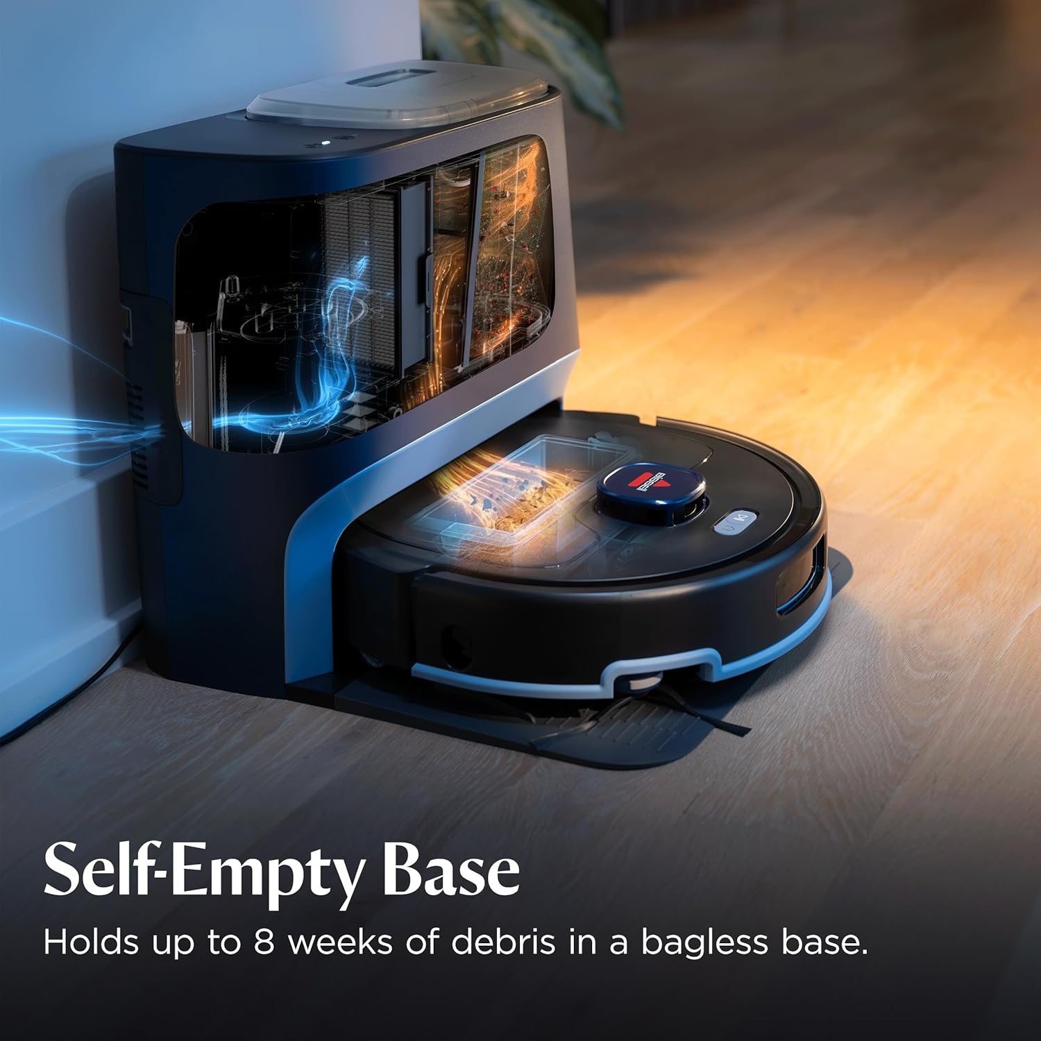 Bissell FlexClean FurForce Robot Vacuum & Mop with No Tangle Pet Brush Roll, LiDAR Navigation & Liftable Pad for Pet Hair Removal on Hard Floors & Rugs, 180min Runtime 60-Day Dust Collection, 4270L(FlexClean FurForce)
