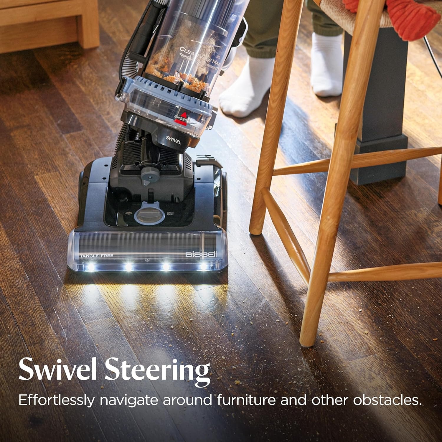 Bissell CleanView Max Tangle-Free with LED Headlights, Active Extension Wand, Tangle-Free Brush Roll, Included pet Tools, 4072L(CleanView Max Tangle-Free Rewind)