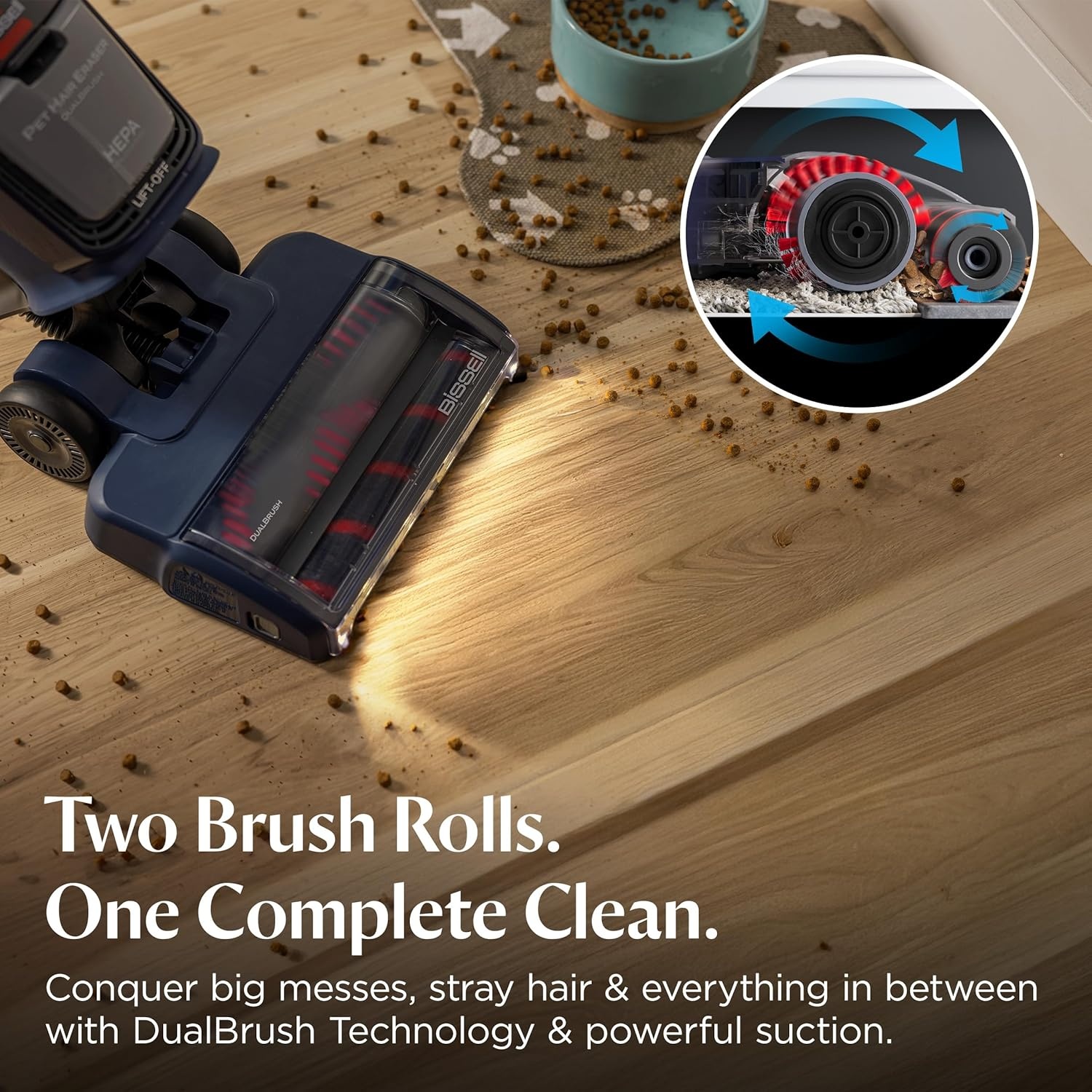 Bissell Pet Hair Eraser Allergen Lift-Off with Powerful Suction, HEPA, Tangle-Free Brush Roll, 39883(Pet Hair Eraser DualBrush)