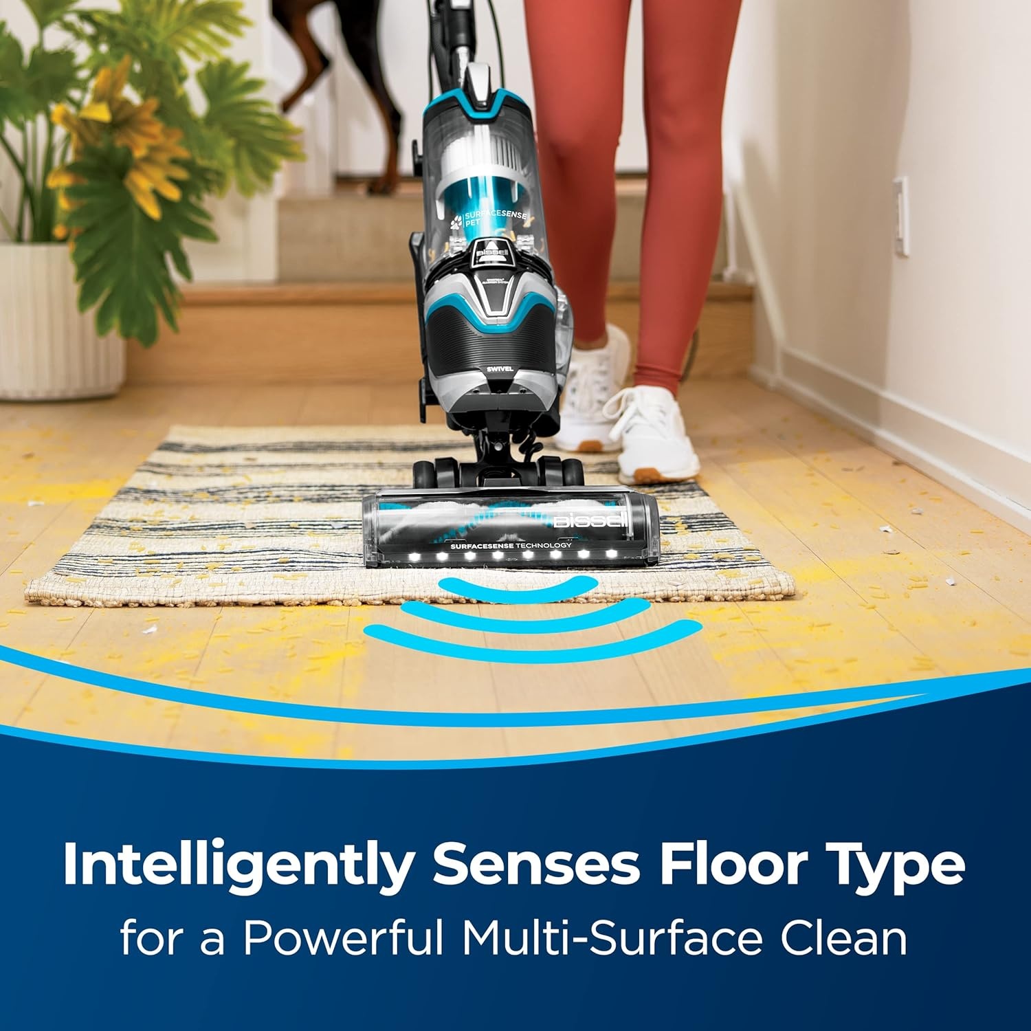 Bissell SurfaceSense Allergen Lift-Off Pet Upright Vacuum, with Tangle-Free Multi-Surface Brush Roll, LED Headlights, & Lift-Off Technology(SurfaceSense)