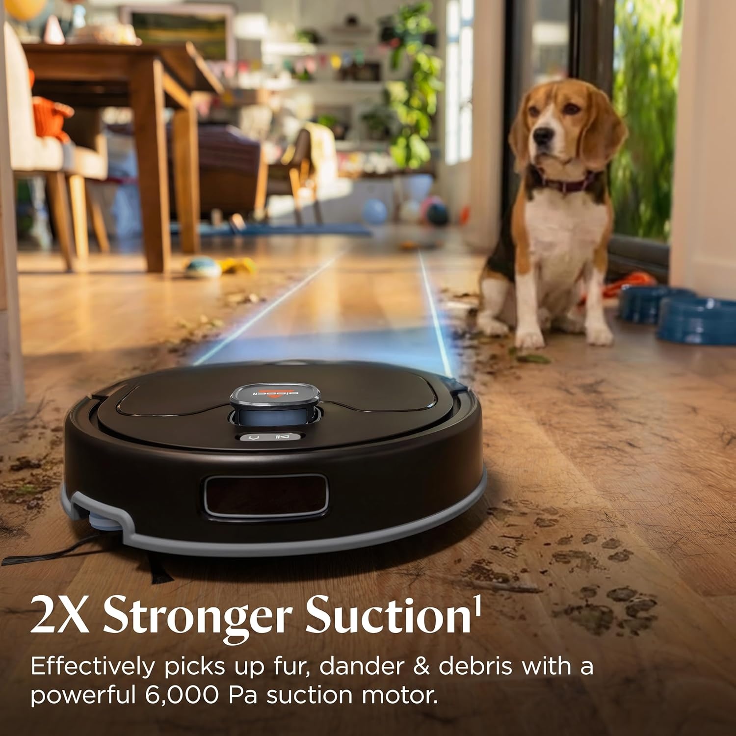 Bissell FlexClean FurForce Robot Vacuum & Mop with No Tangle Pet Brush Roll, LiDAR Navigation & Liftable Pad for Pet Hair Removal on Hard Floors & Rugs, 180min Runtime 60-Day Dust Collection, 4270L(FlexClean)