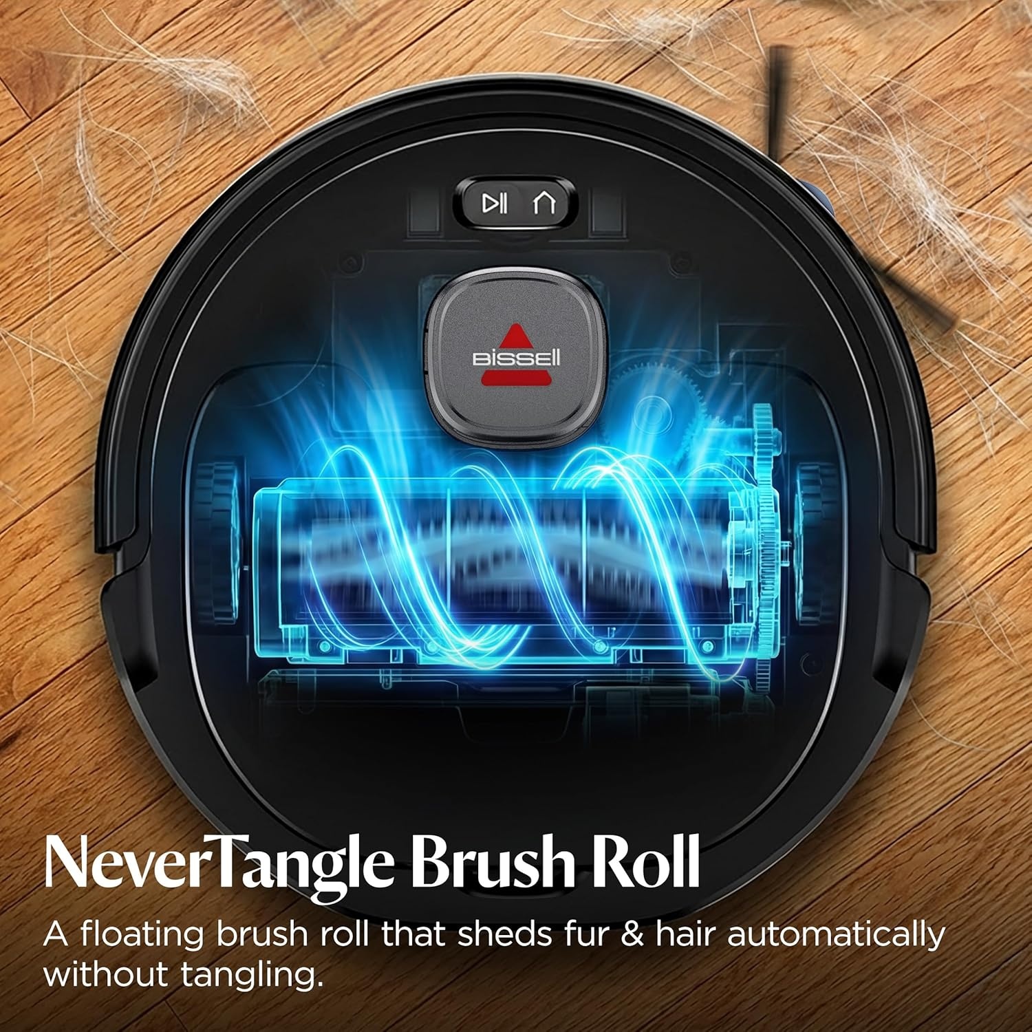 Bissell FlexClean FurForce Robot Vacuum & Mop with No Tangle Pet Brush Roll, LiDAR Navigation & Liftable Pad for Pet Hair Removal on Hard Floors & Rugs, 180min Runtime 60-Day Dust Collection, 4270L(FlexClean)