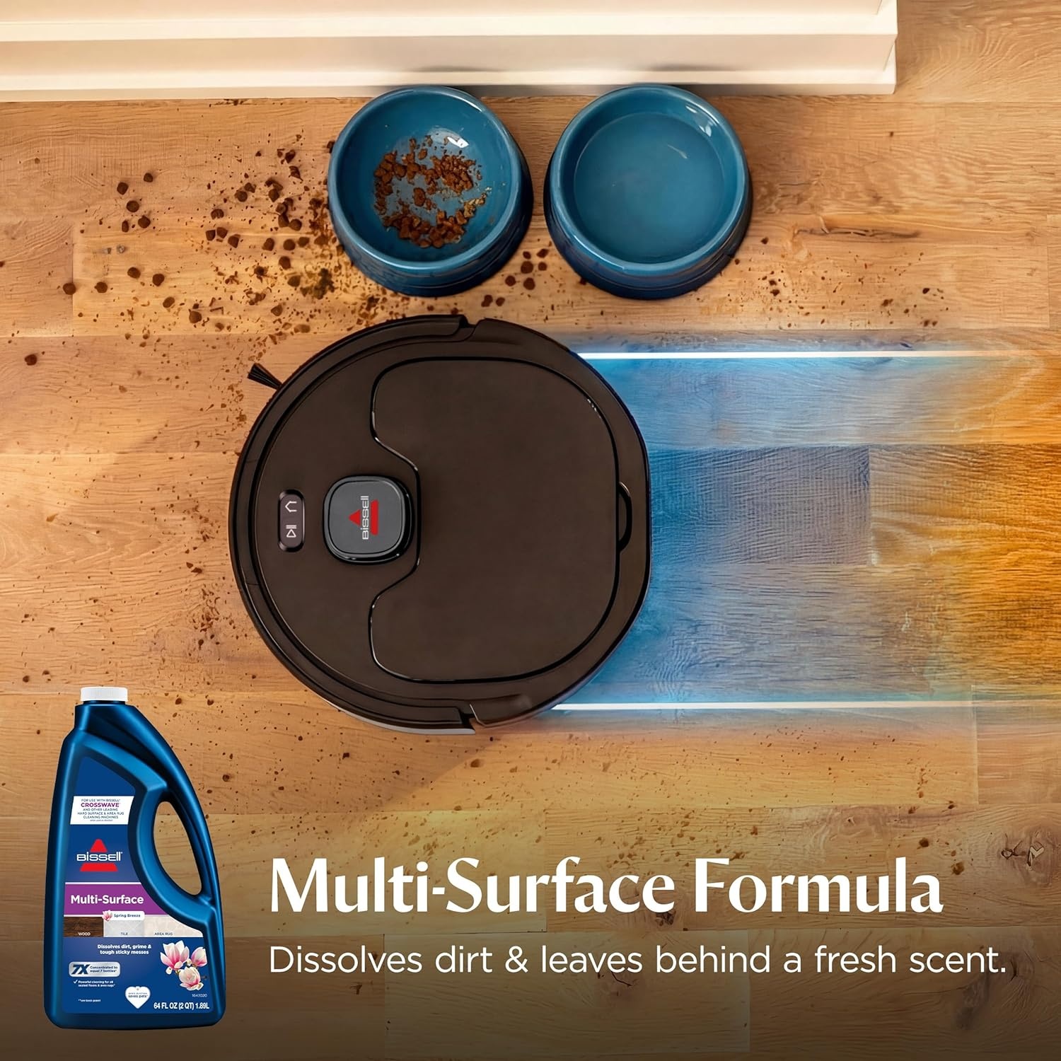 Bissell FlexClean FurForce Robot Vacuum & Mop with No Tangle Pet Brush Roll, LiDAR Navigation & Liftable Pad for Pet Hair Removal on Hard Floors & Rugs, 180min Runtime 60-Day Dust Collection, 4270L(FlexClean)