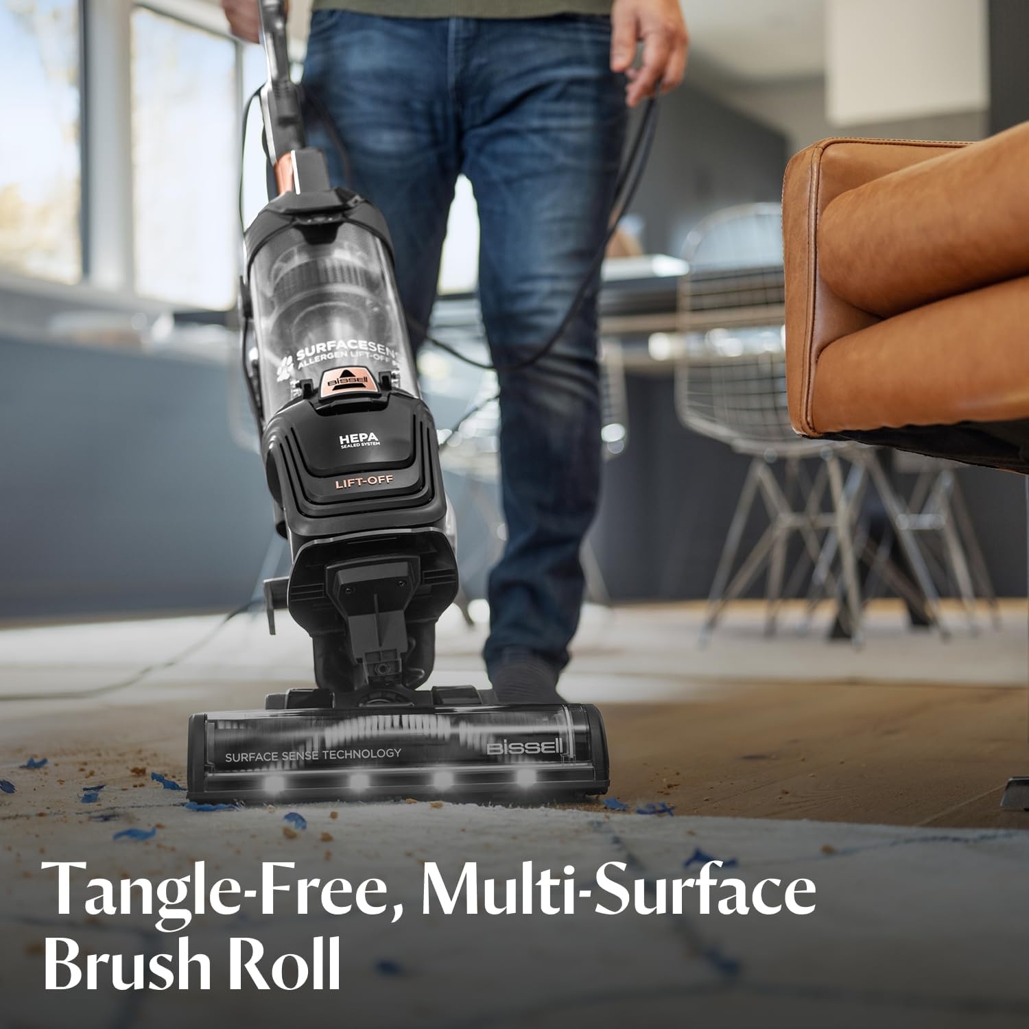 Bissell SurfaceSense Allergen Lift-Off Pet Upright Vacuum, with Tangle-Free Multi-Surface Brush Roll, LED Headlights, & Lift-Off Technology(SurfaceSense Lift-Off)