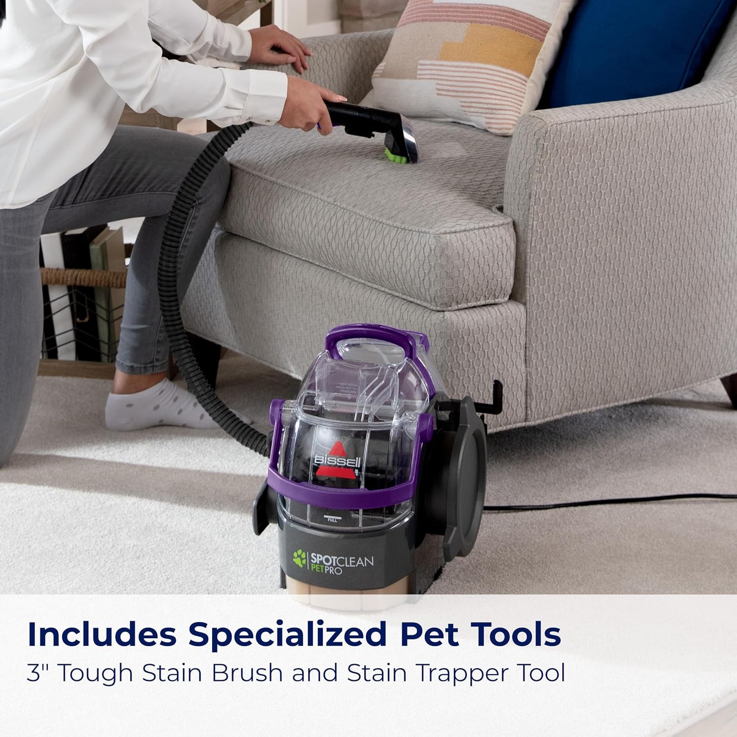 Bissell SpotClean Pet Pro Portable Carpet Cleaner, 2458(Spot Clean Pet Pro)