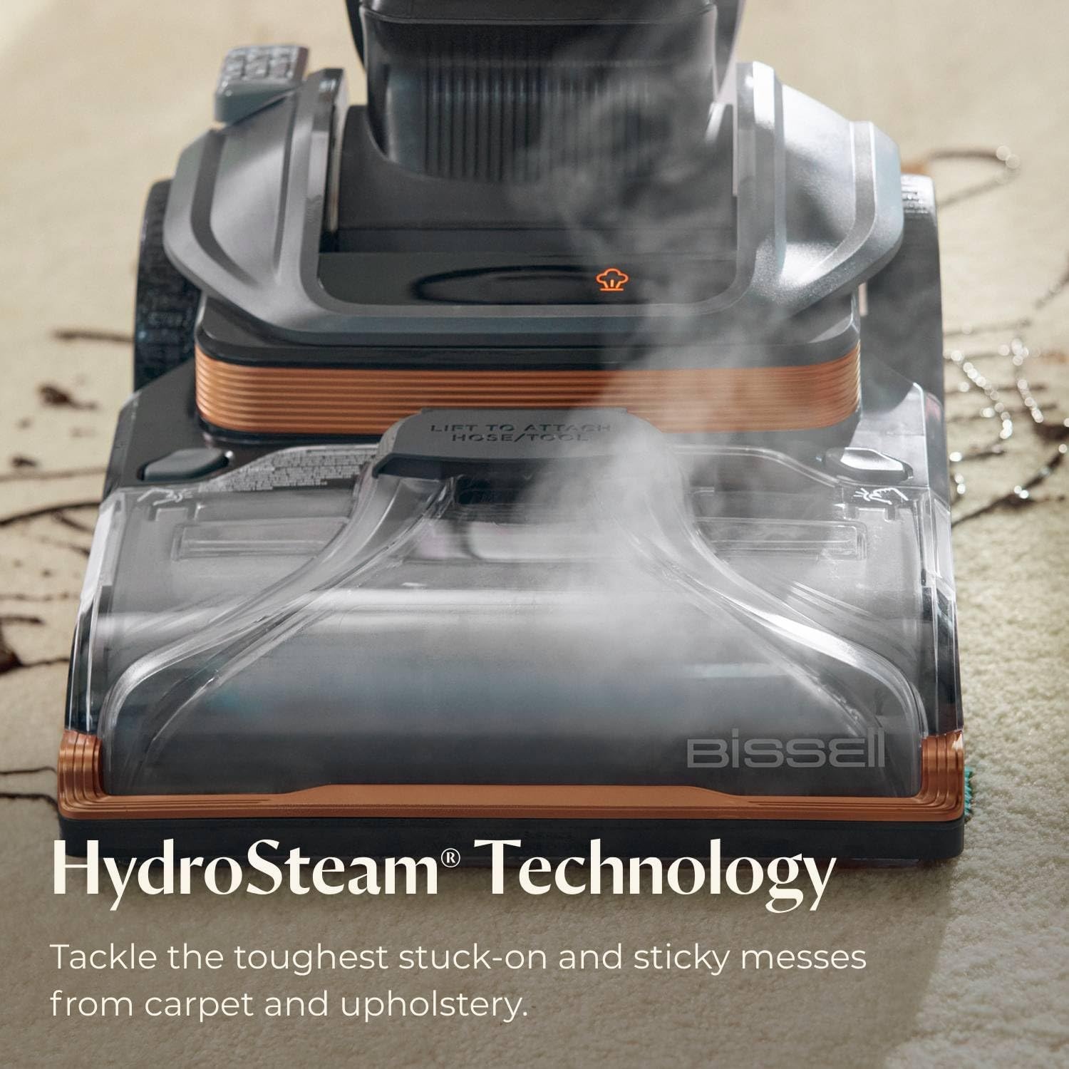 BISSELL Revolution HydroSteam Pet Carpet Cleaner, Upright Deep Cleaner, HydroSteam Technology, 2-in-1 Pet Upholstery Tool & Formulas Included, 3432(HydroSteam Pet)