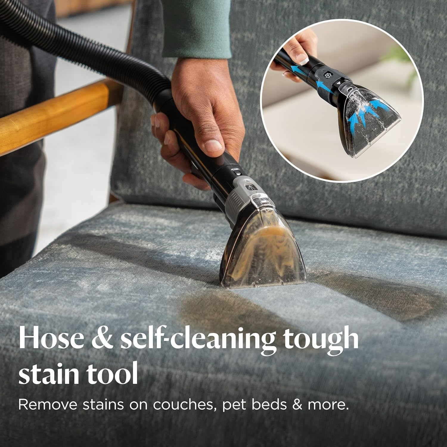 BISSELL Revolution HydroSteam Pet Carpet Cleaner, Upright Deep Cleaner, HydroSteam Technology, 2-in-1 Pet Upholstery Tool & Formulas Included, 3432(HydroSteam)