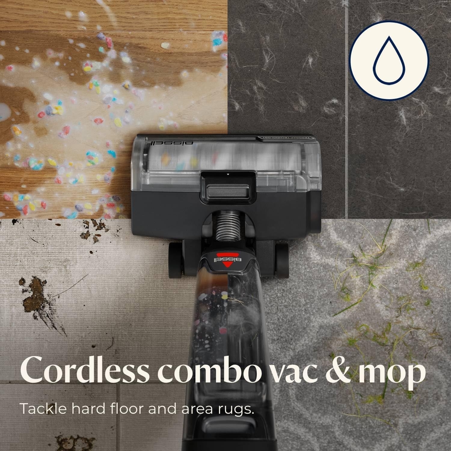 Bissell CrossWave OmniForce Edge Cordless Multi-Surface Hard Floor Cleaner Wet Dry Vacuum with Zero-Gap Edge Technology, 3930F(CrossWave OmniForce Edge)