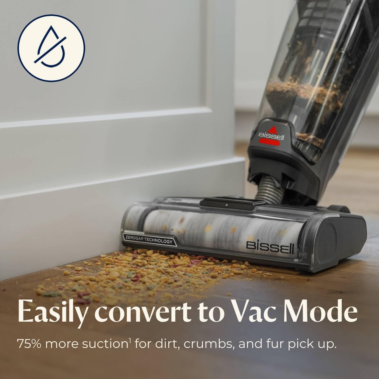 Bissell CrossWave OmniForce Edge Cordless Multi-Surface Hard Floor Cleaner Wet Dry Vacuum with Zero-Gap Edge Technology, 3930F(CrossWave OmniForce Edge)