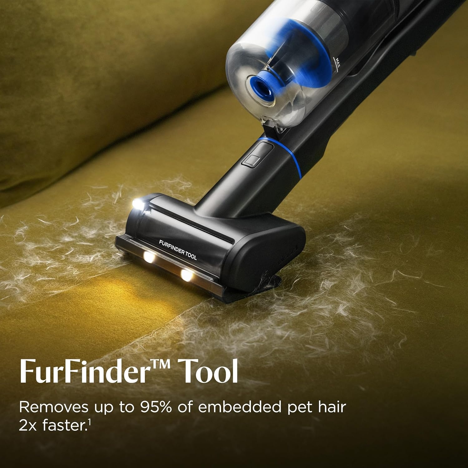 Bissell PowerClean 200W Self-Standing Cordless Vacuum w/Tangle Free Brush Roll, Removeable Battery, Wall Mount, Upholstery Tool & Bright Headlights, 4173(PowerClean FurFinder)