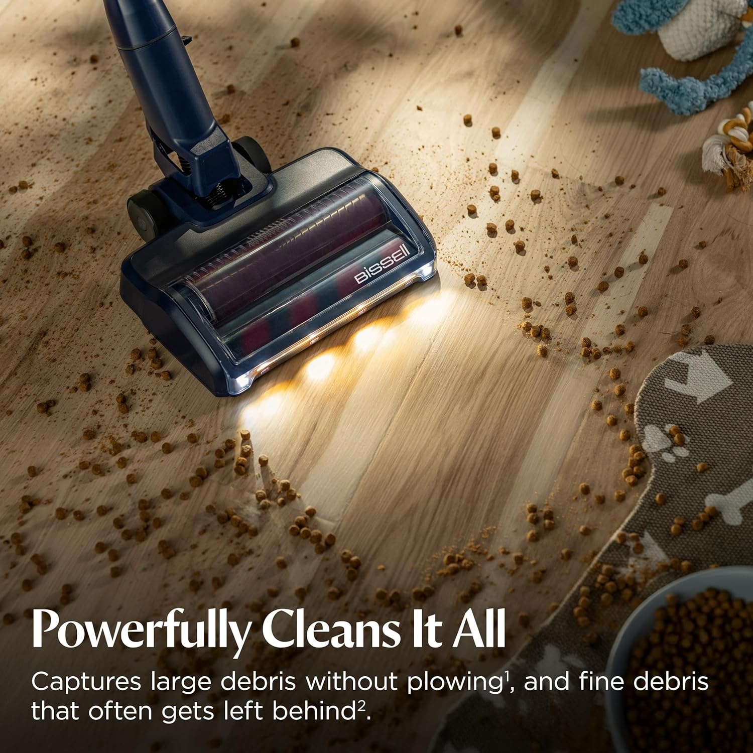 Bissell PowerClean 200W Self-Standing Cordless Vacuum w/Tangle Free Brush Roll, Removeable Battery, Wall Mount, Upholstery Tool & Bright Headlights, 4173(PowerClean DualBrush)
