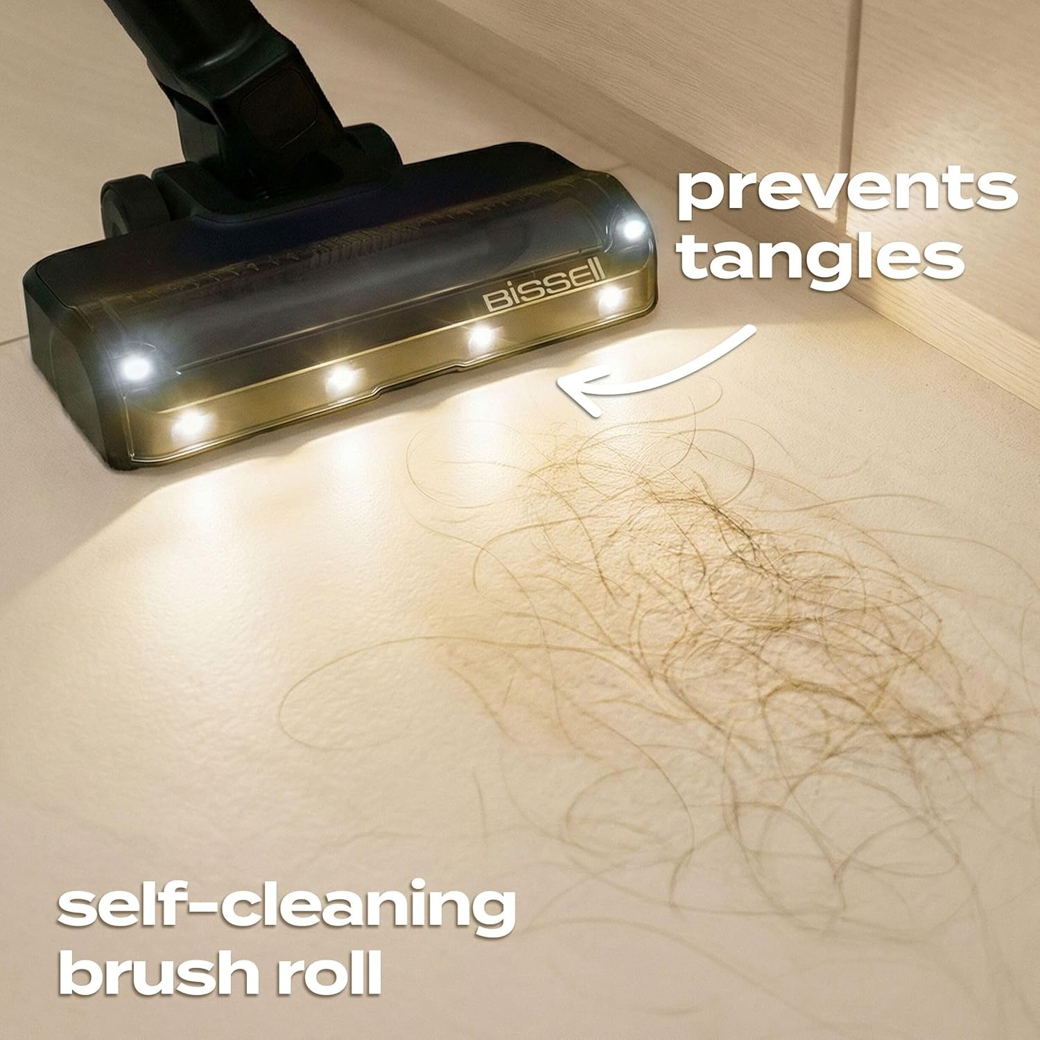 Bissell PowerClean 200W Self-Standing Cordless Vacuum w/Tangle Free Brush Roll, Removeable Battery, Wall Mount, Upholstery Tool & Bright Headlights, 4173(PowerClean Limited Edition)