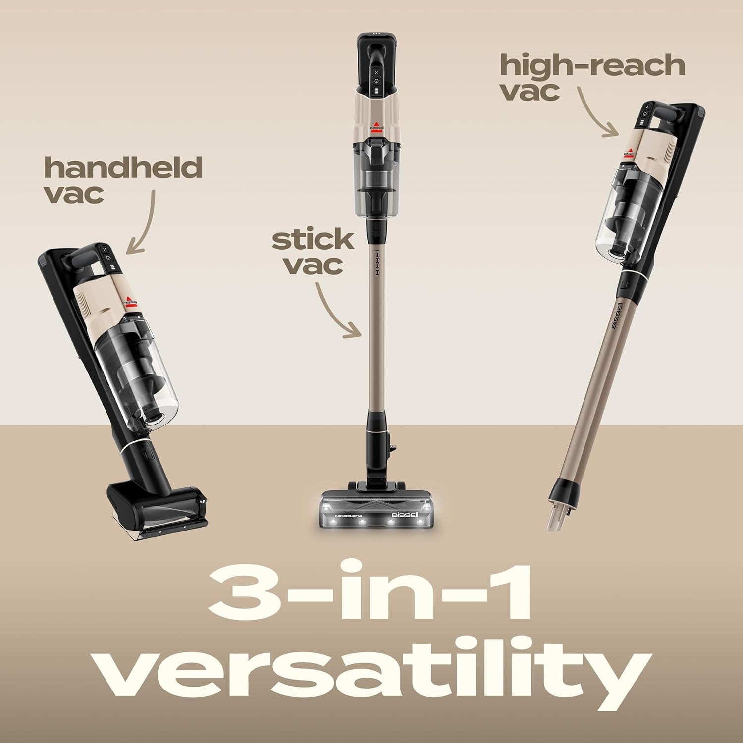 Bissell PowerClean 200W Self-Standing Cordless Vacuum w/Tangle Free Brush Roll, Removeable Battery, Wall Mount, Upholstery Tool & Bright Headlights, 4173(PowerClean Limited Edition)