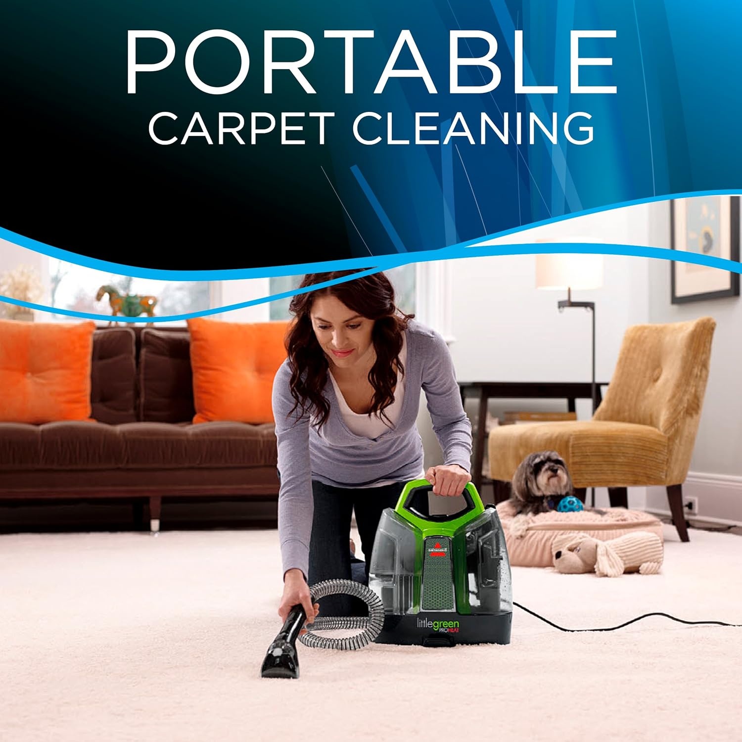 Bissell Little Green Original ProHeat Machine – Portable Carpet & Upholstery Steam Cleaner(Original ProHeat)